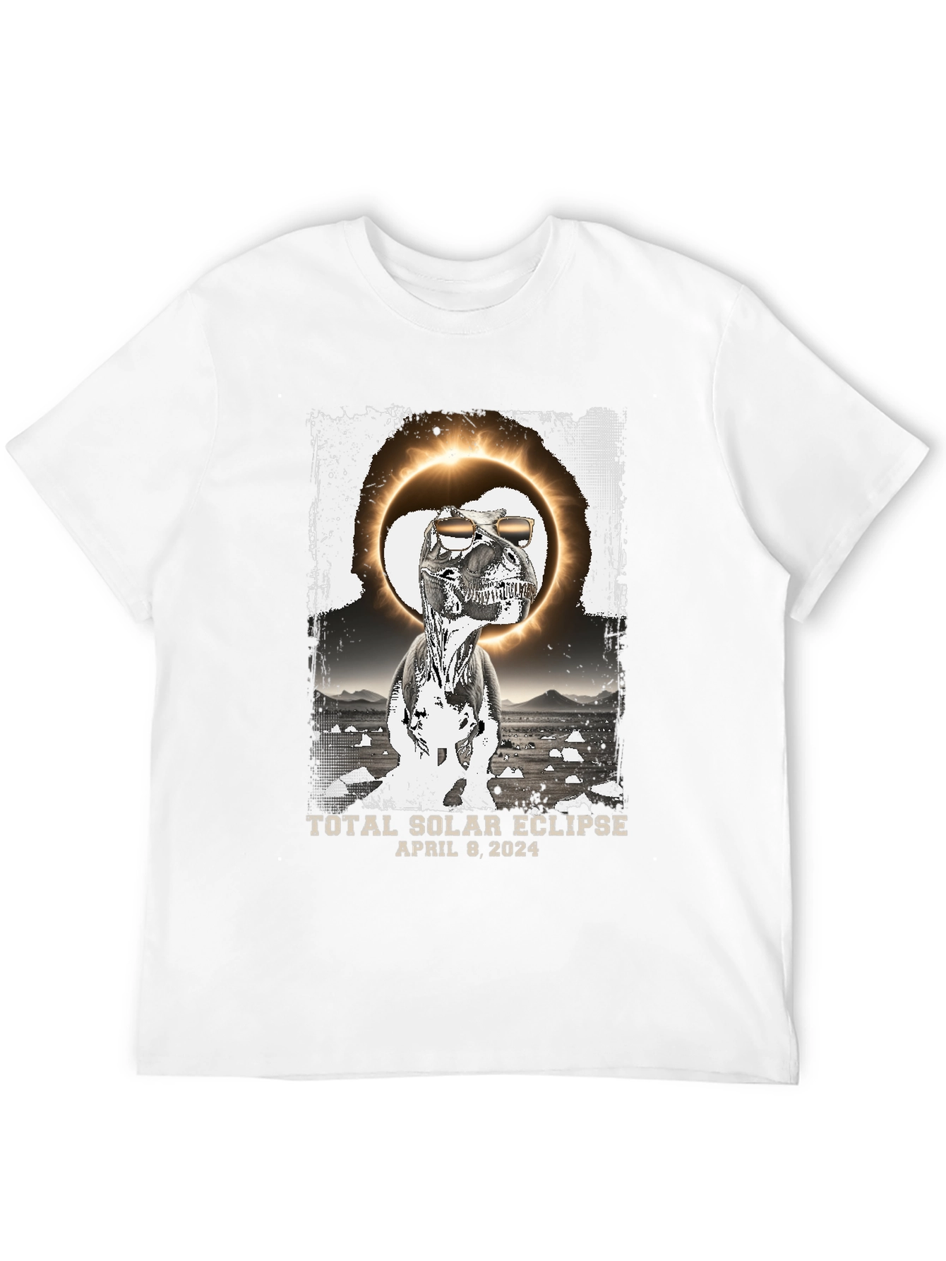 Total Solar Eclipse Dinosaur T-Shirt