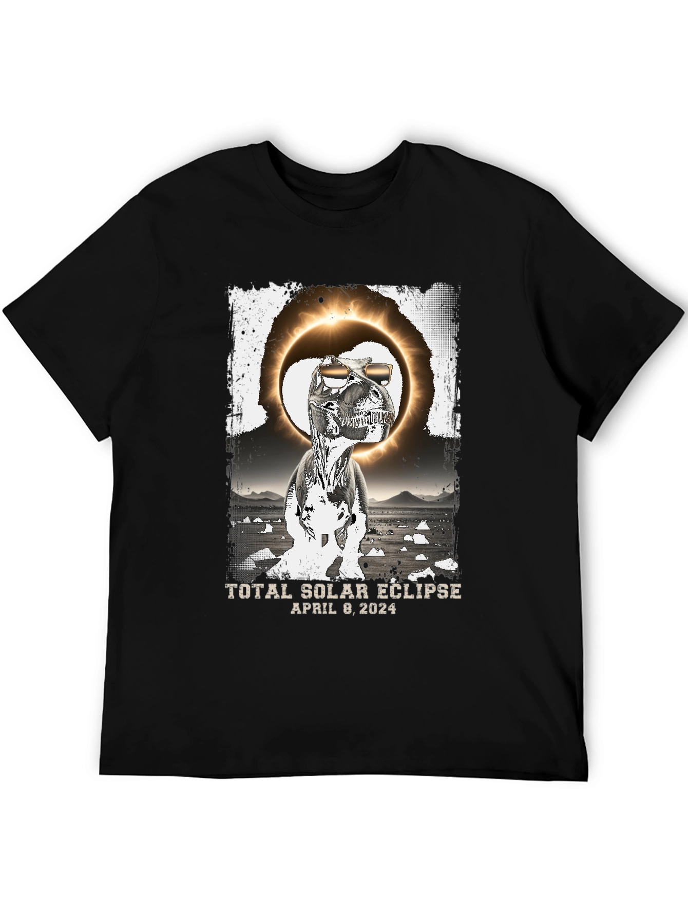 Total Solar Eclipse Dinosaur T-Shirt