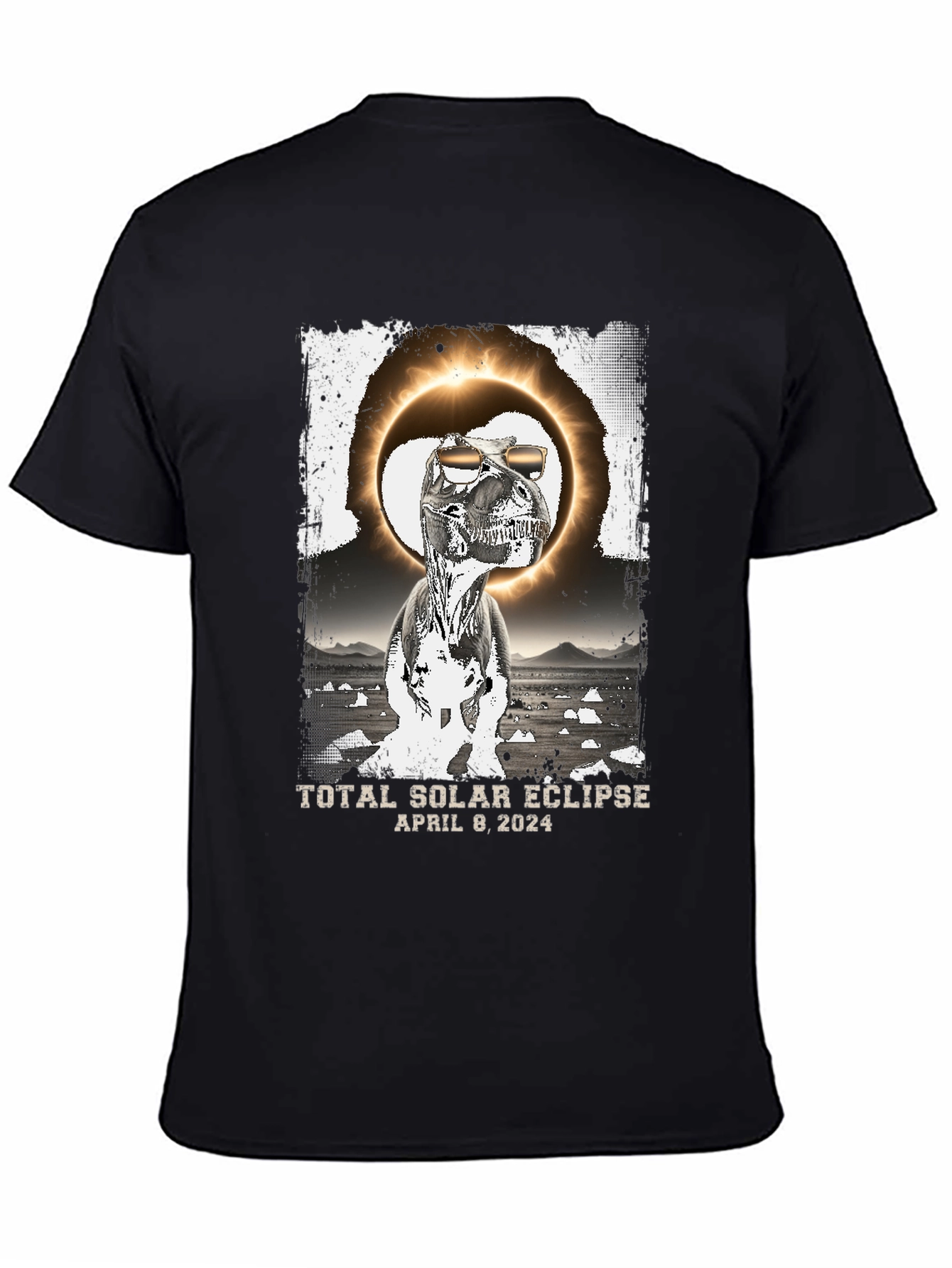 Total Solar Eclipse Dinosaur T-Shirt