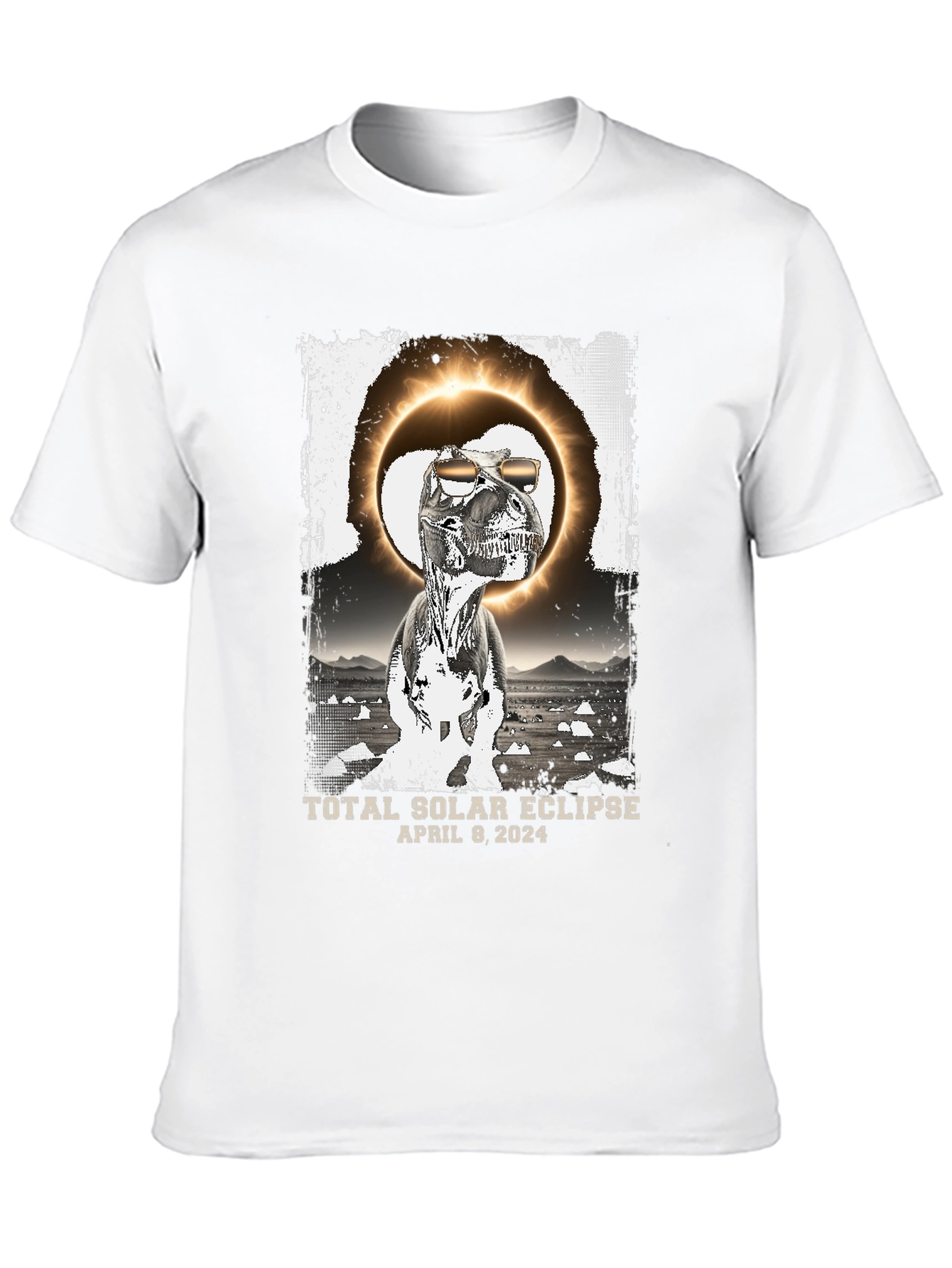 Total Solar Eclipse Dinosaur T-Shirt