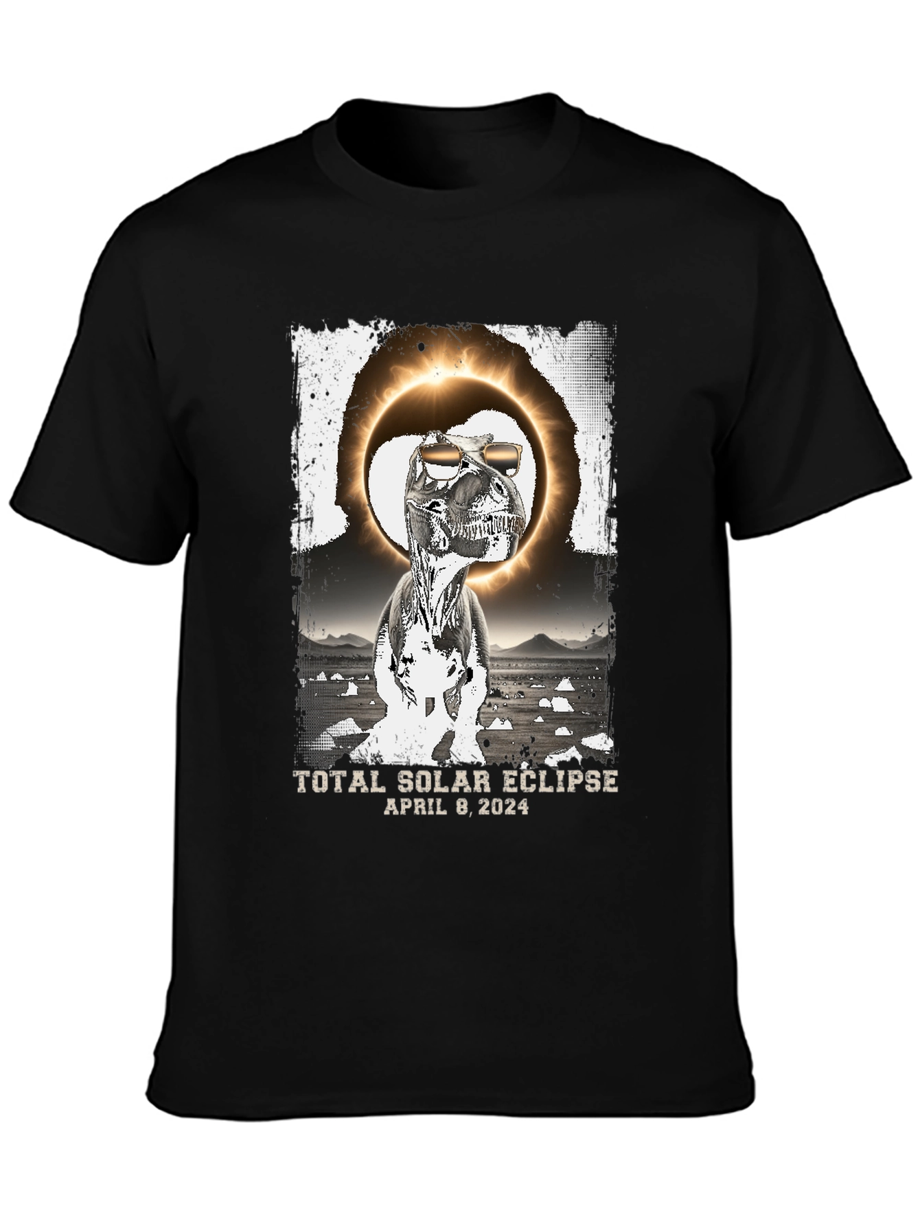 Total Solar Eclipse Dinosaur T-Shirt