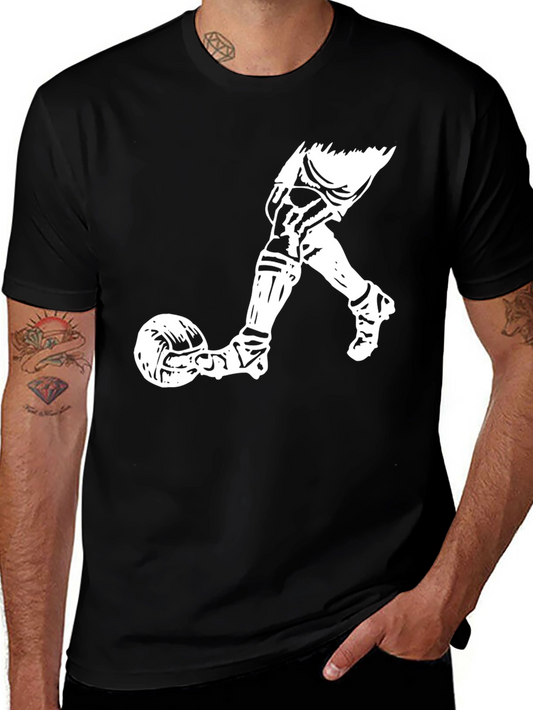Soccer Kick Graphic Tee - Casual Black T-Shirt