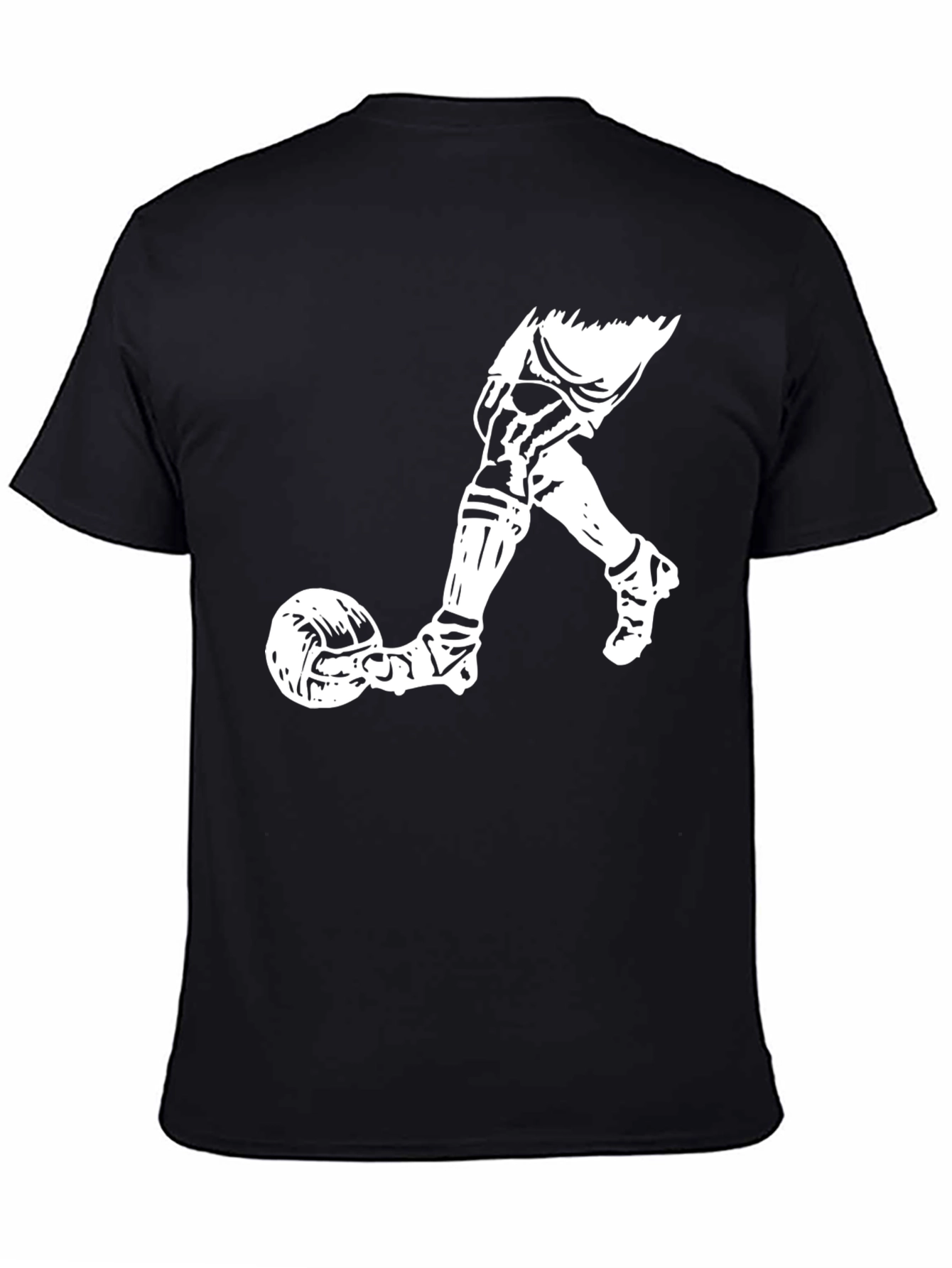 Soccer Kick Graphic Tee - Casual Black T-Shirt