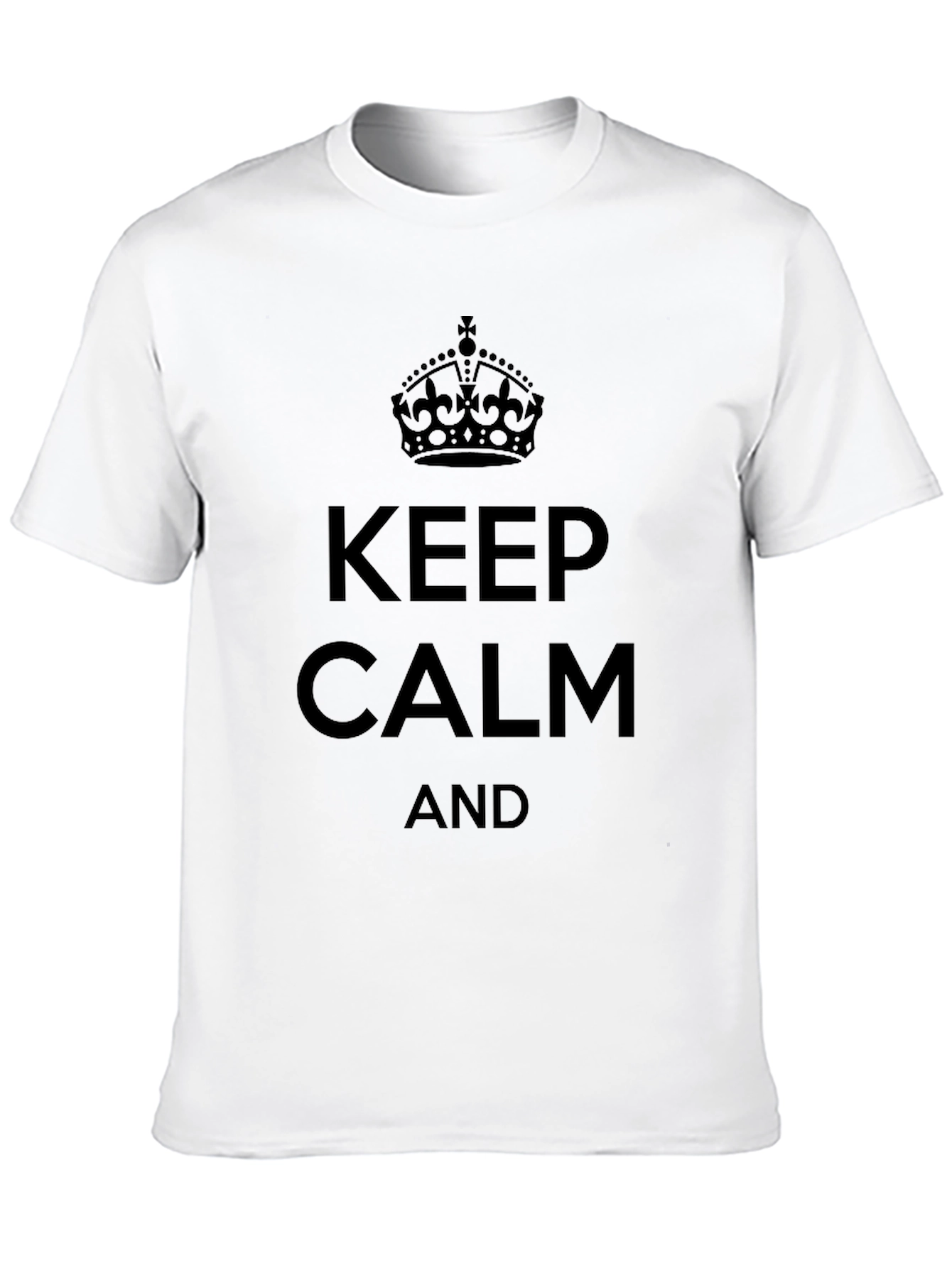 Keep Calm Graphic Tee - Black Cotton T-Shirt