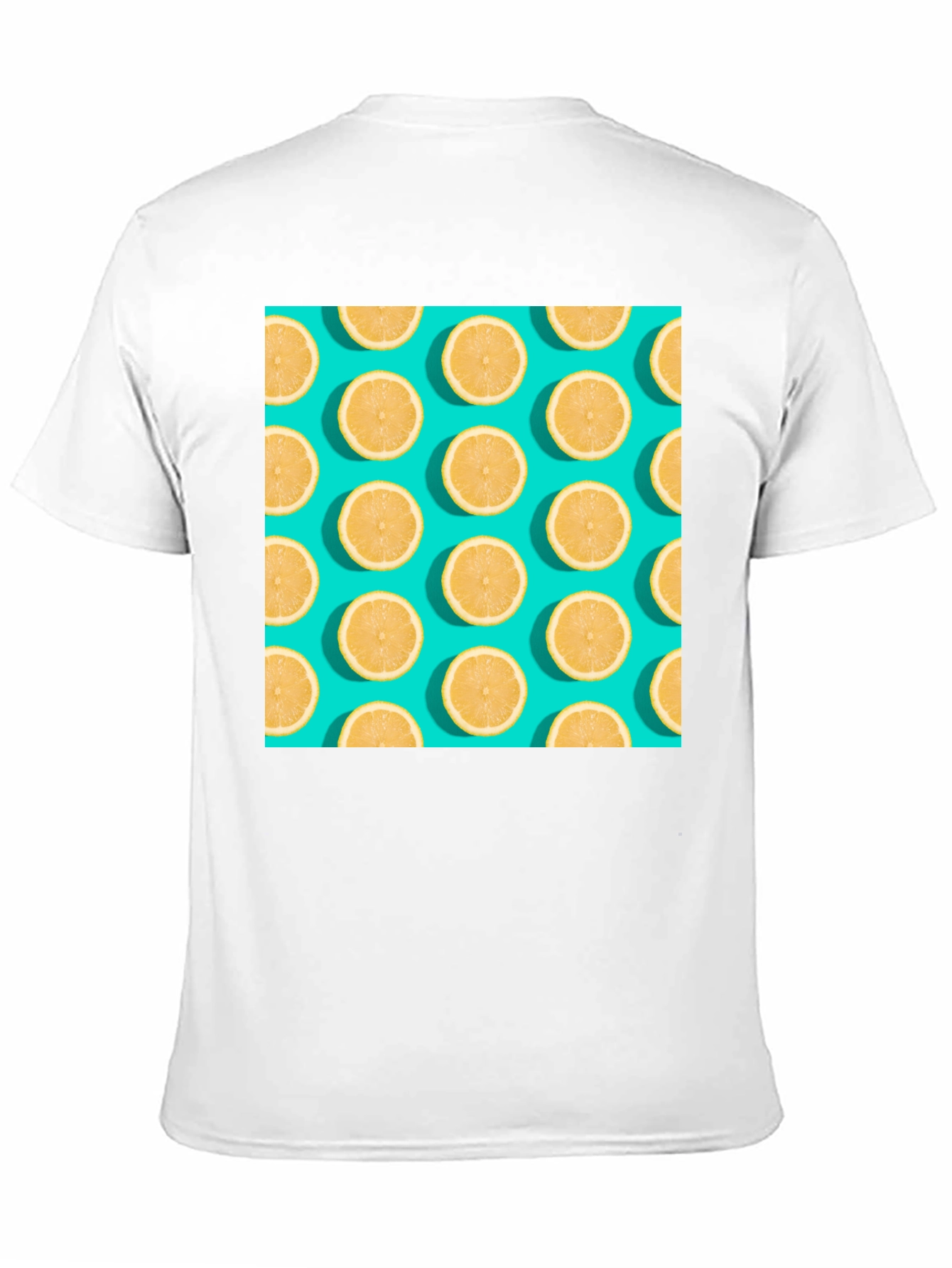 Lemon Pattern Crew Neck T-Shirt