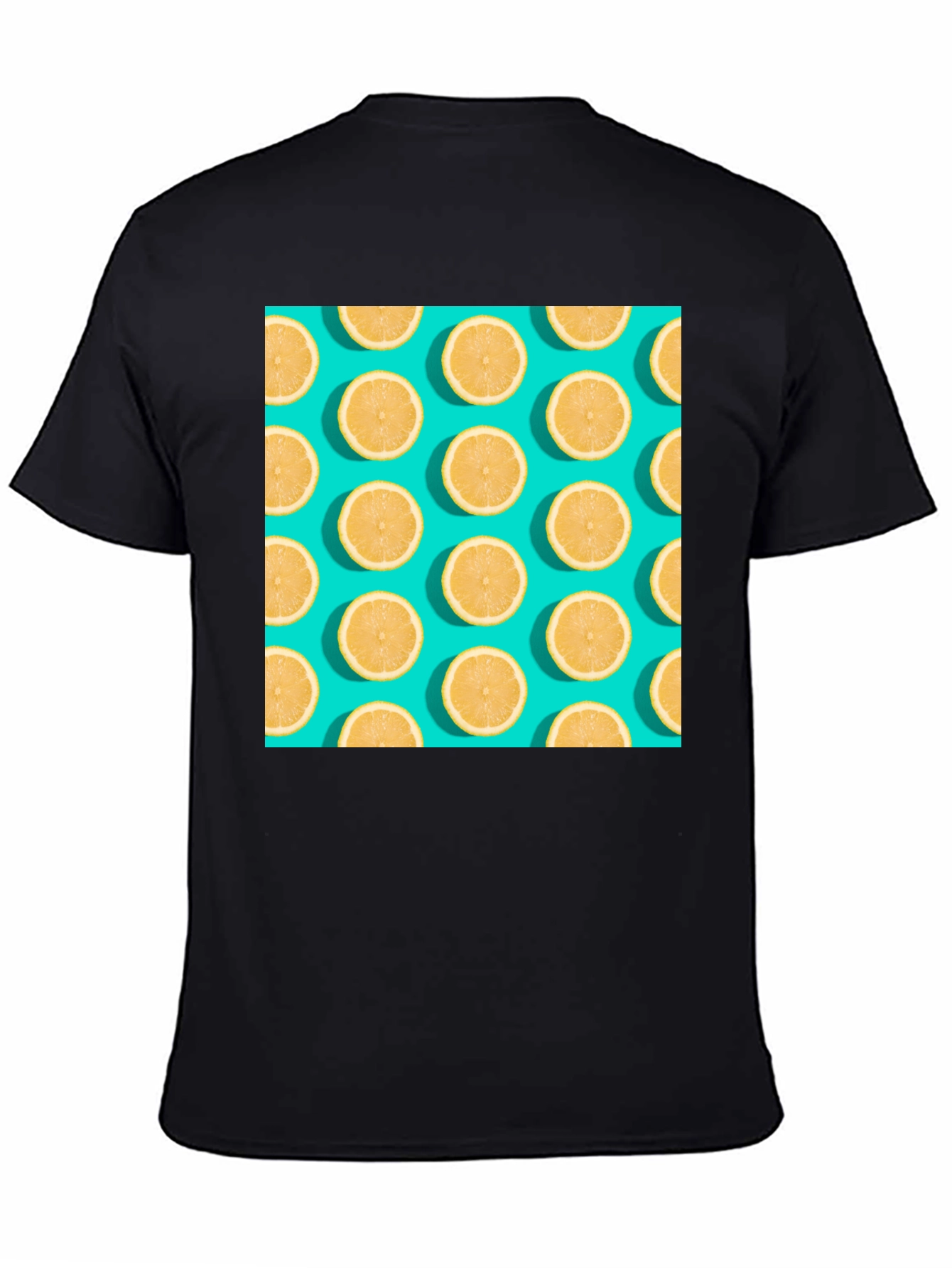 Lemon Pattern Crew Neck T-Shirt