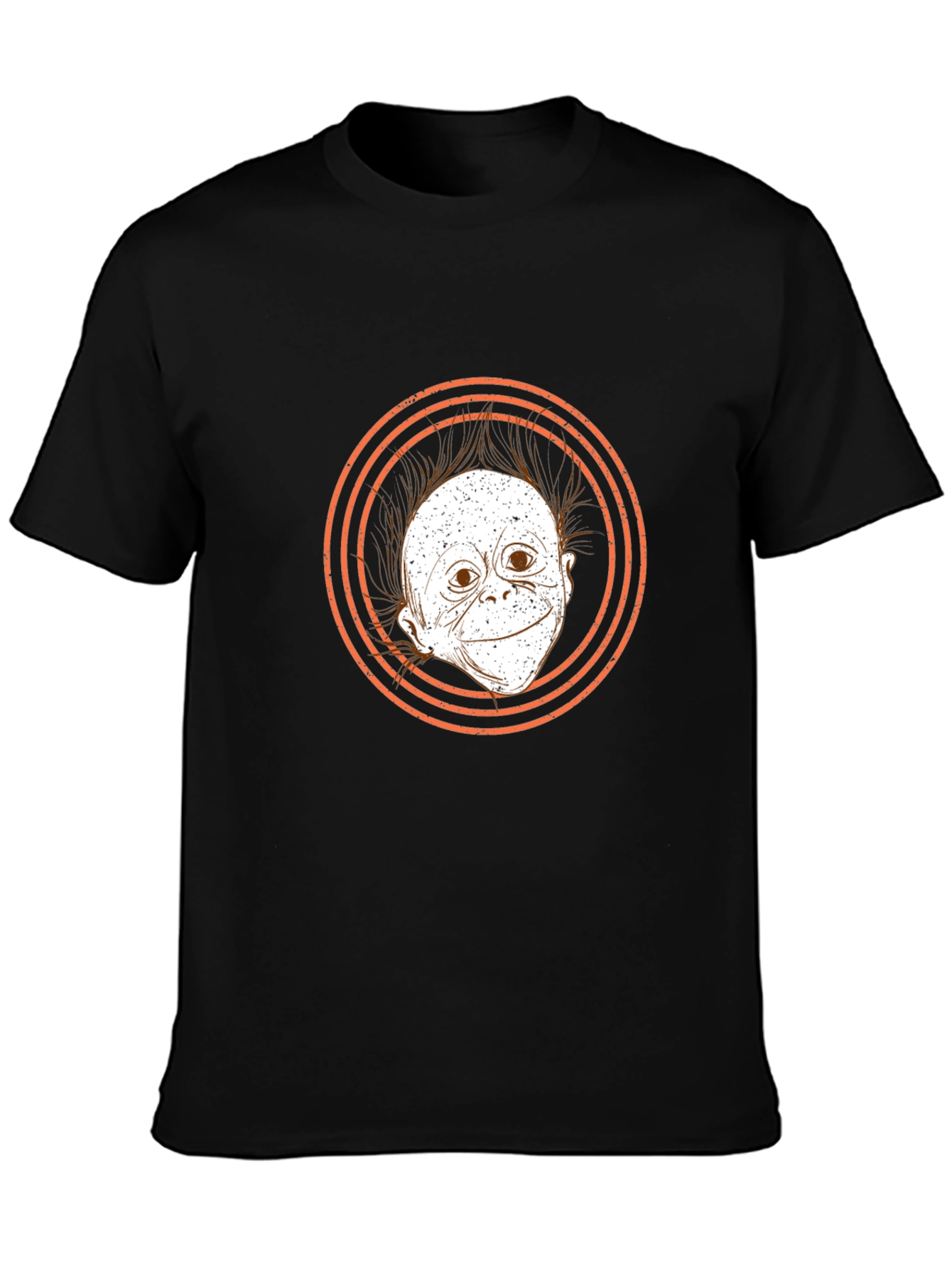 Unique Orangutan Graphic Print T-Shirt