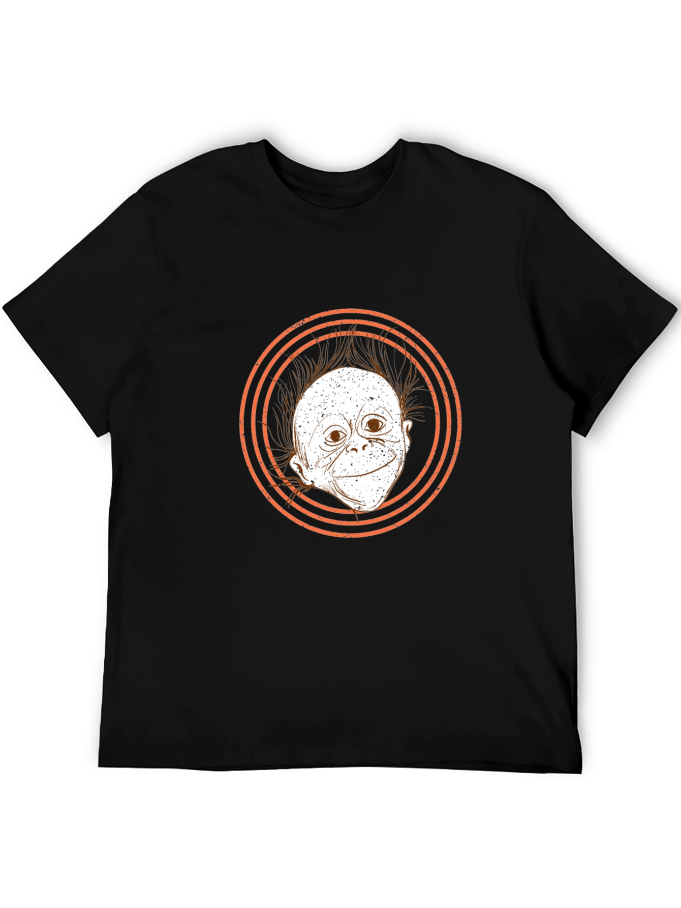 Unique Orangutan Graphic Print T-Shirt