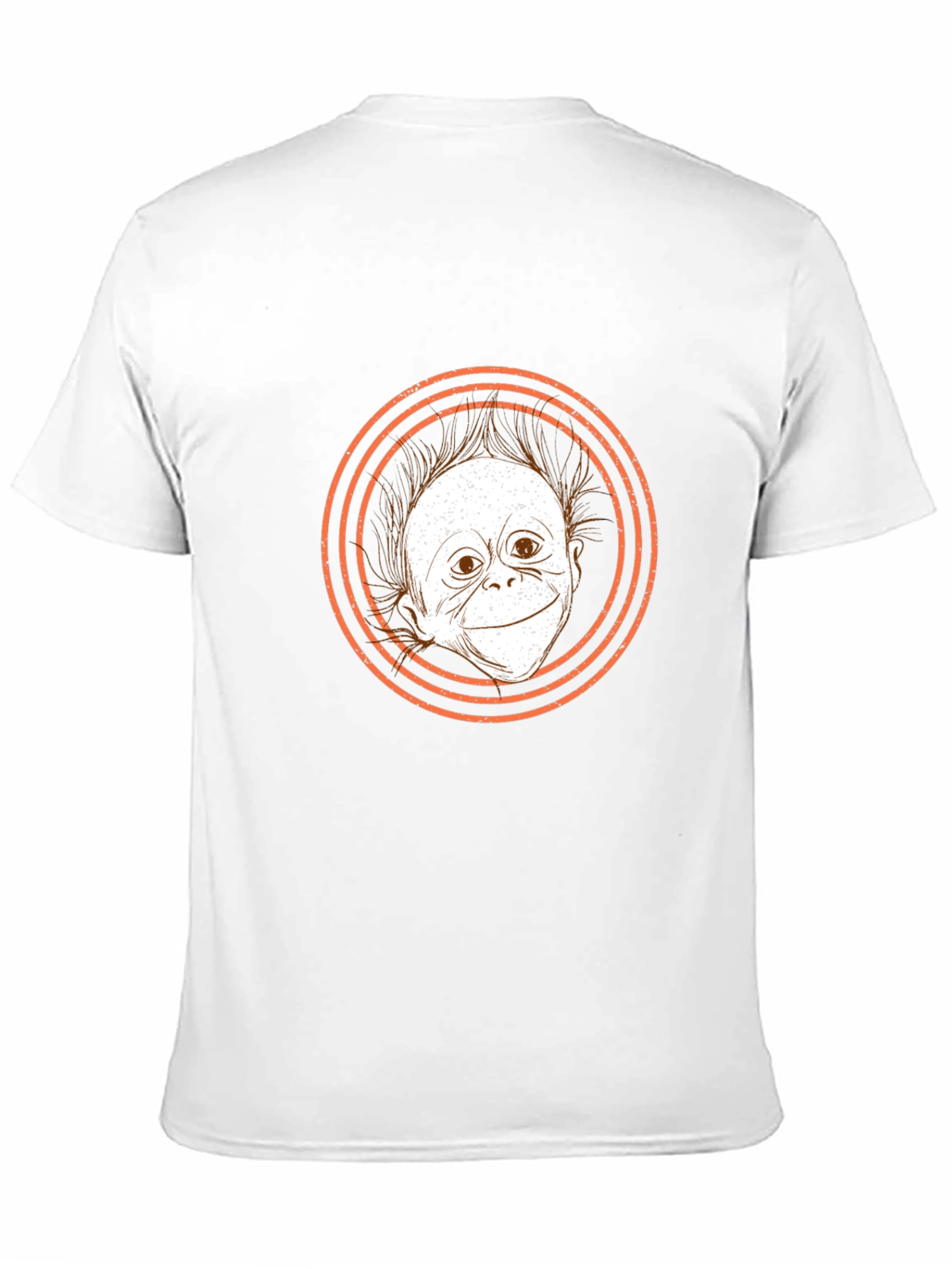 Unique Orangutan Graphic Print T-Shirt
