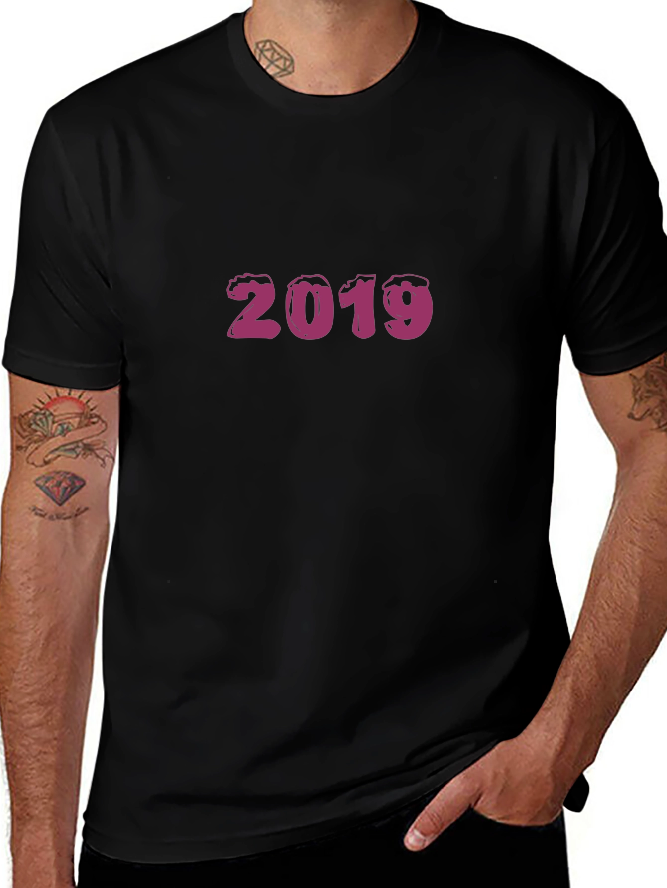 2019 Graphic Tee - Stylish Black T-Shirt