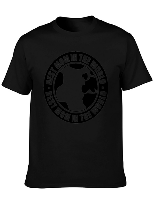 Best Mom in the World Black Graphic T-Shirt