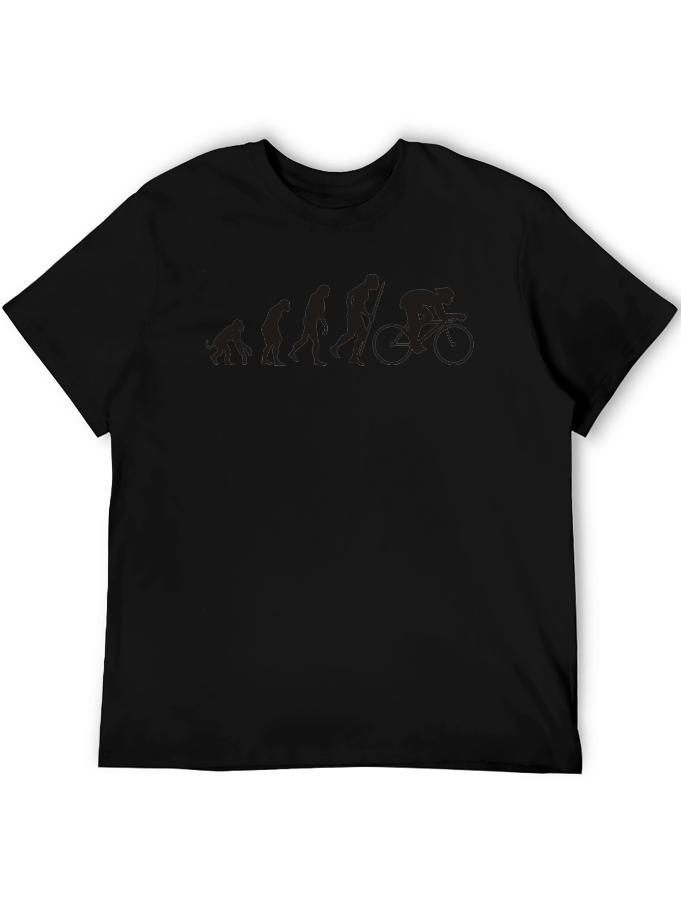 Evolution of Cyclist Black T-Shirt