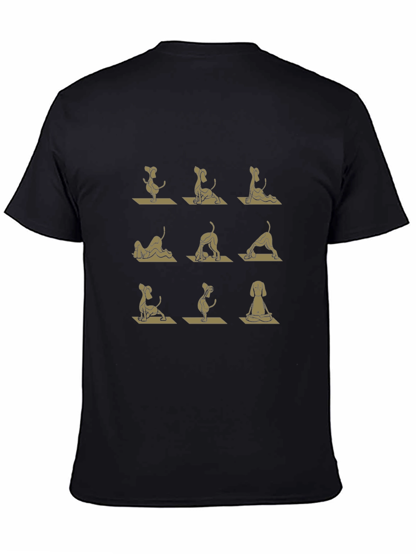 Yoga Dog Black T-Shirt