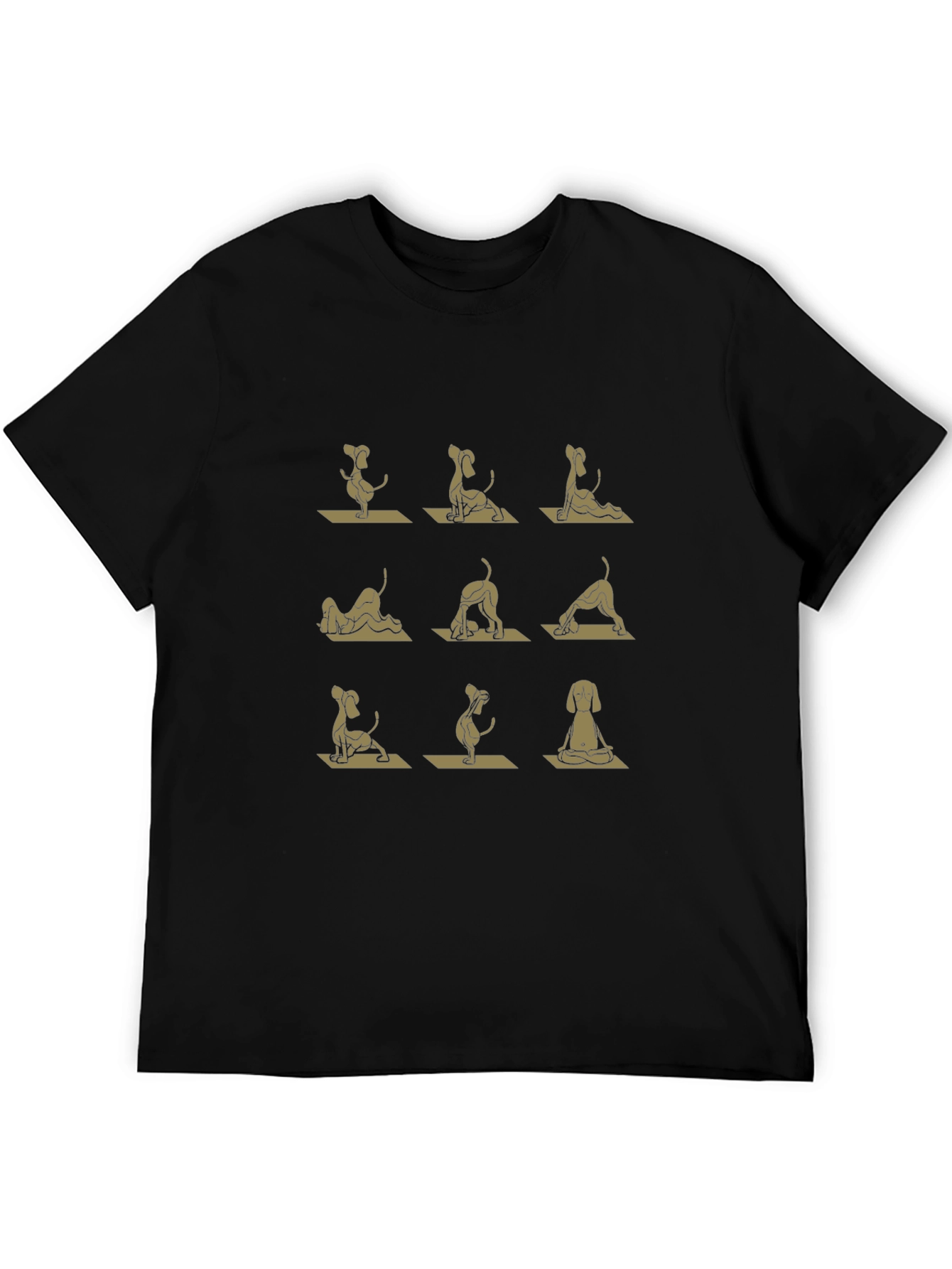 Yoga Dog Black T-Shirt