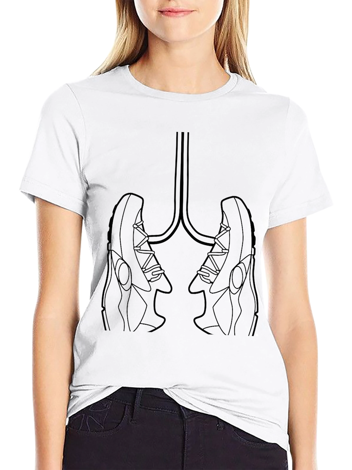 Sneaker Lungs Graphic Tee - Black Unisex T-Shirt