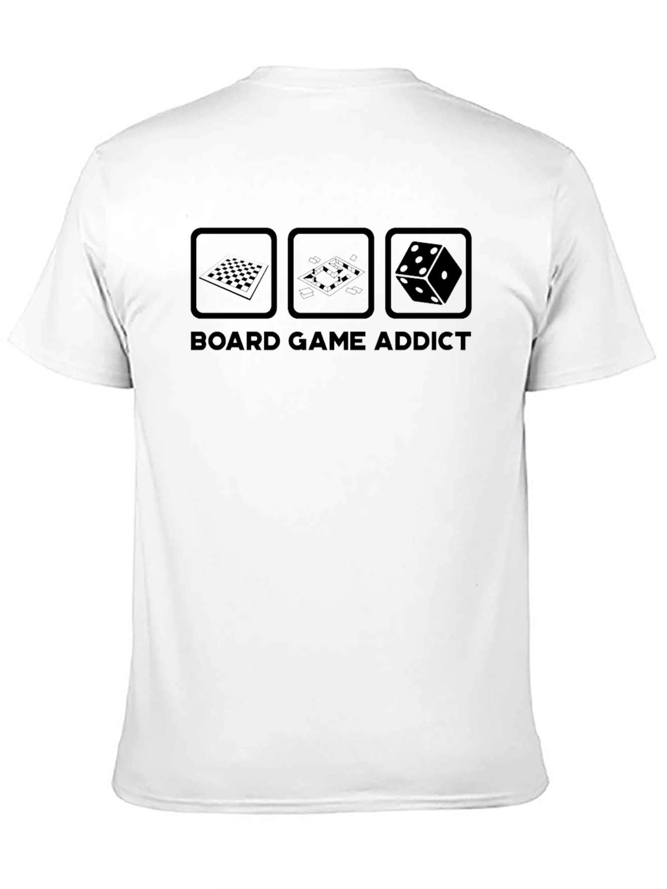 Board Game Addict T-Shirt - Black Cotton Tee