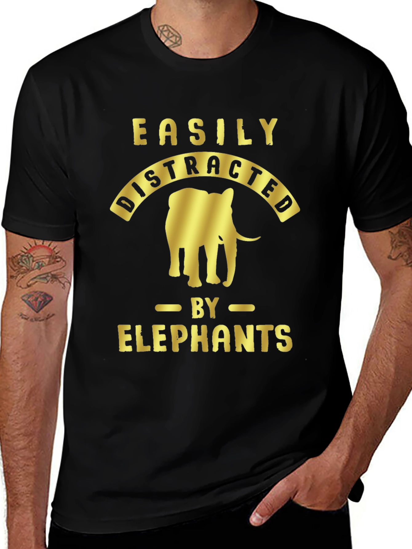 Easily Distracted By Elephants Graphic Tee