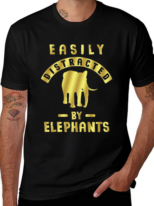 Easily Distracted By Elephants Graphic Tee