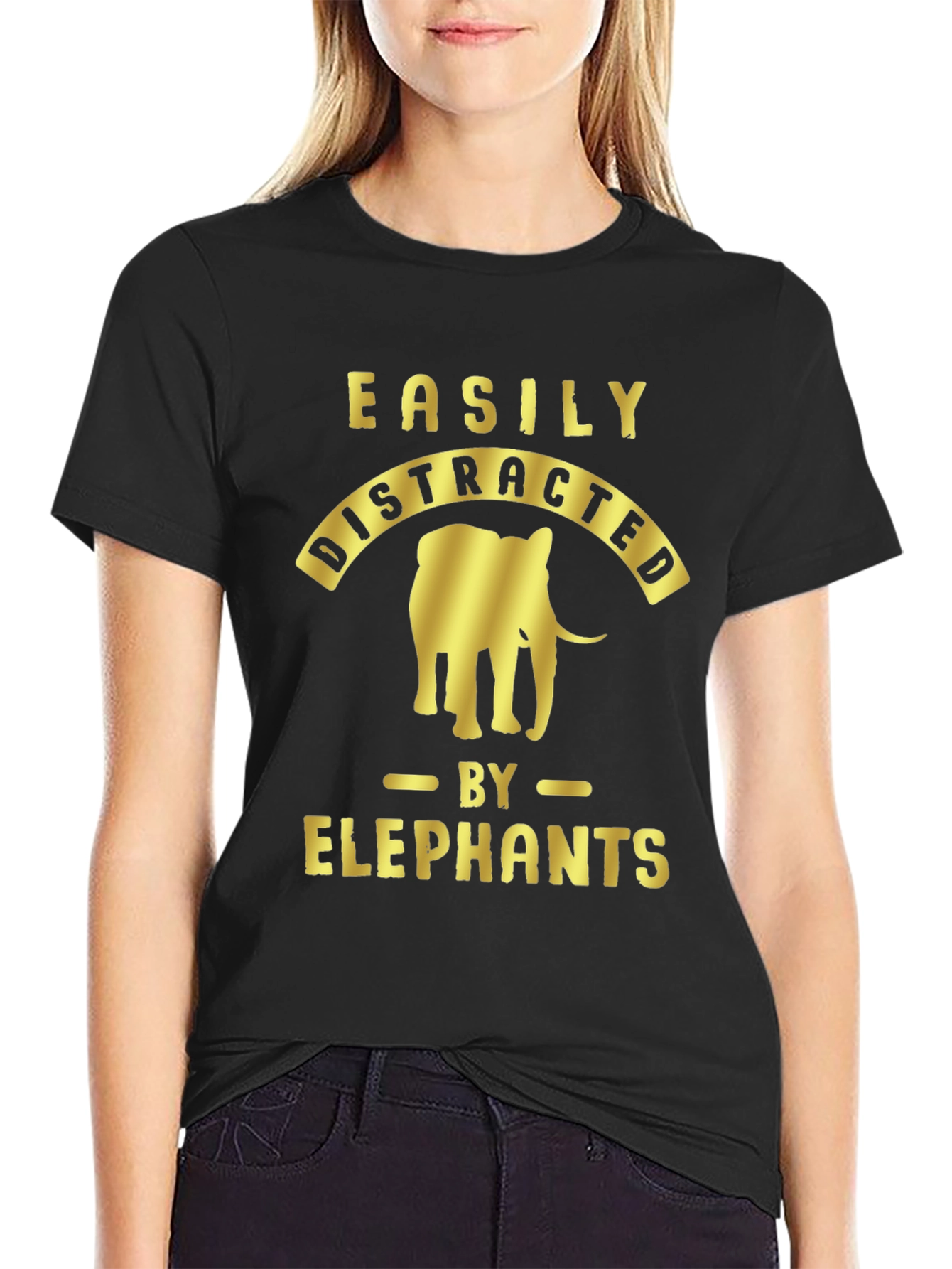 Easily Distracted By Elephants Graphic Tee