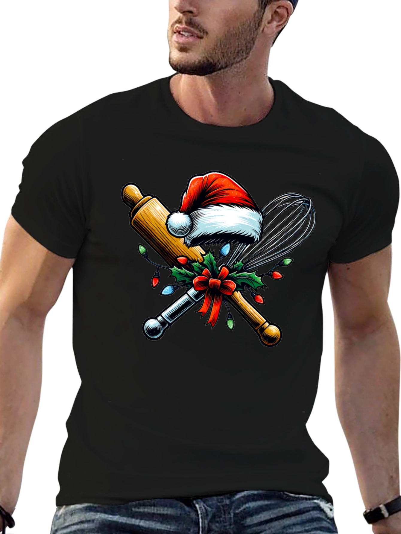 Festive Baking T-Shirt: Holiday Chef Apparel