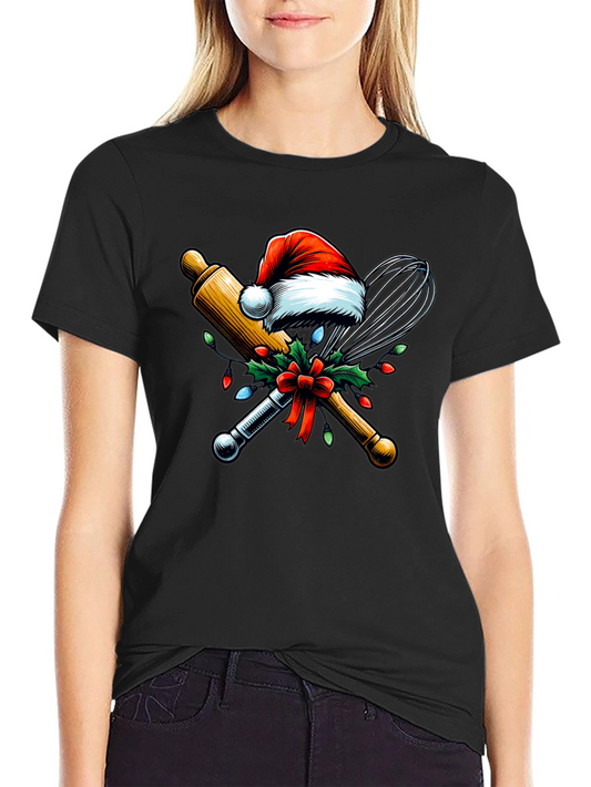 Festive Baking T-Shirt: Holiday Chef Apparel