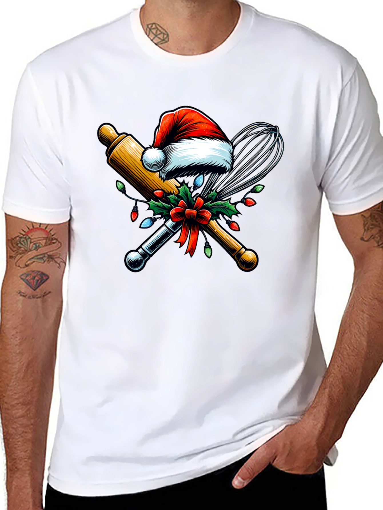 Festive Baking T-Shirt: Holiday Chef Apparel