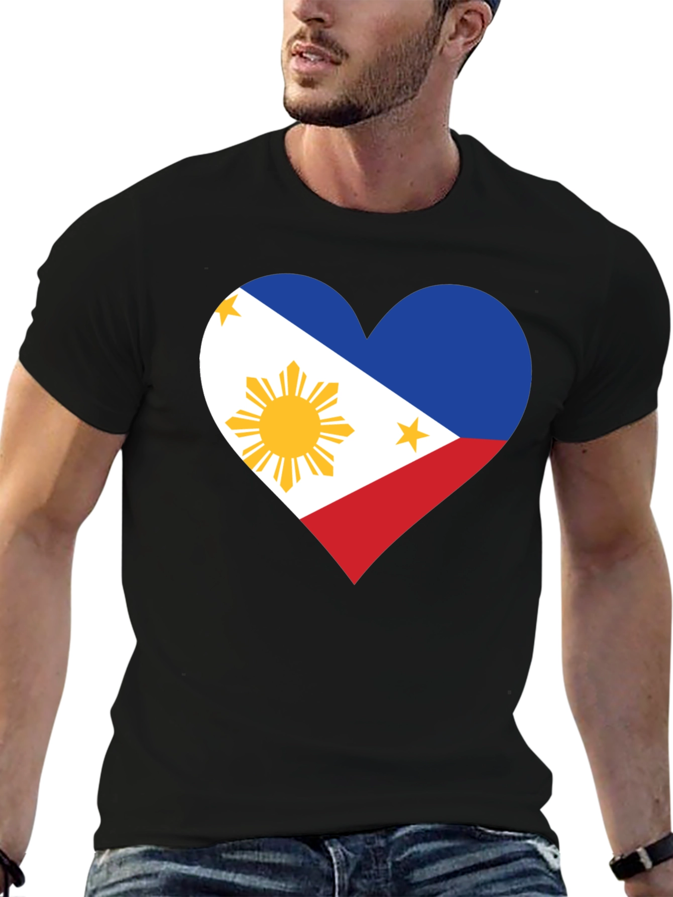 Philippine Flag Heart T-Shirt - Pinoy Pride