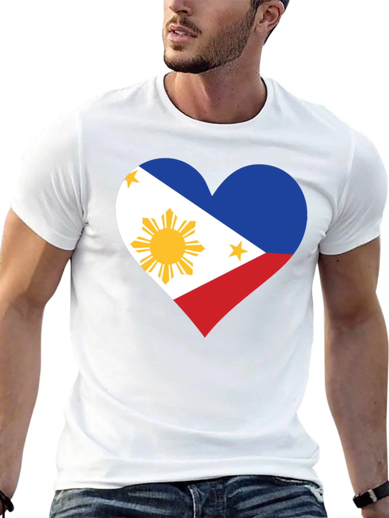 Philippine Flag Heart T-Shirt - Pinoy Pride