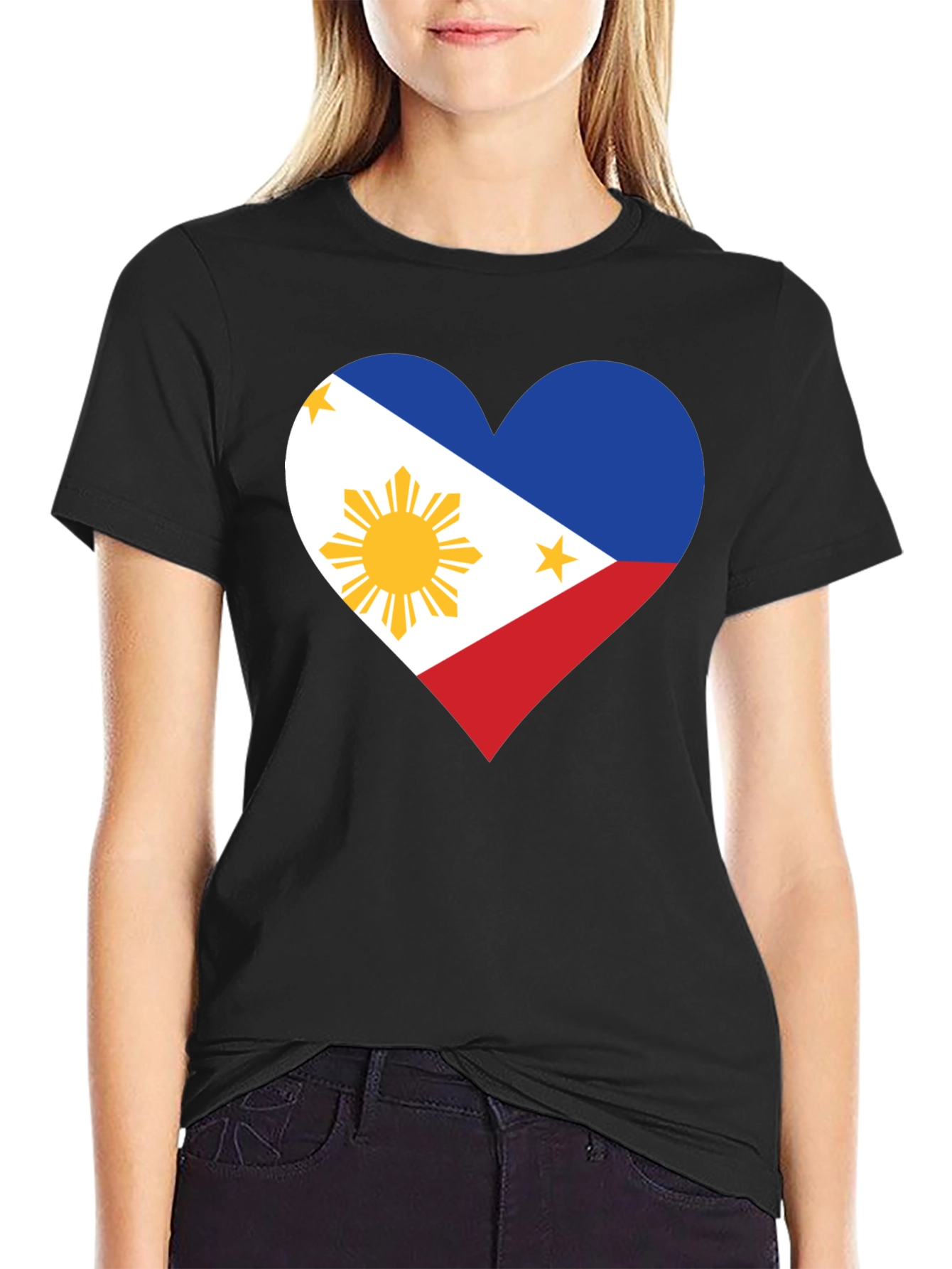 Philippine Flag Heart T-Shirt - Pinoy Pride