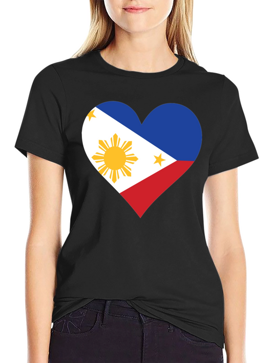 Philippine Flag Heart T-Shirt - Pinoy Pride
