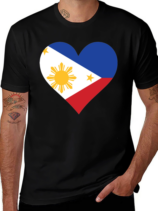Philippine Flag Heart T-Shirt - Pinoy Pride