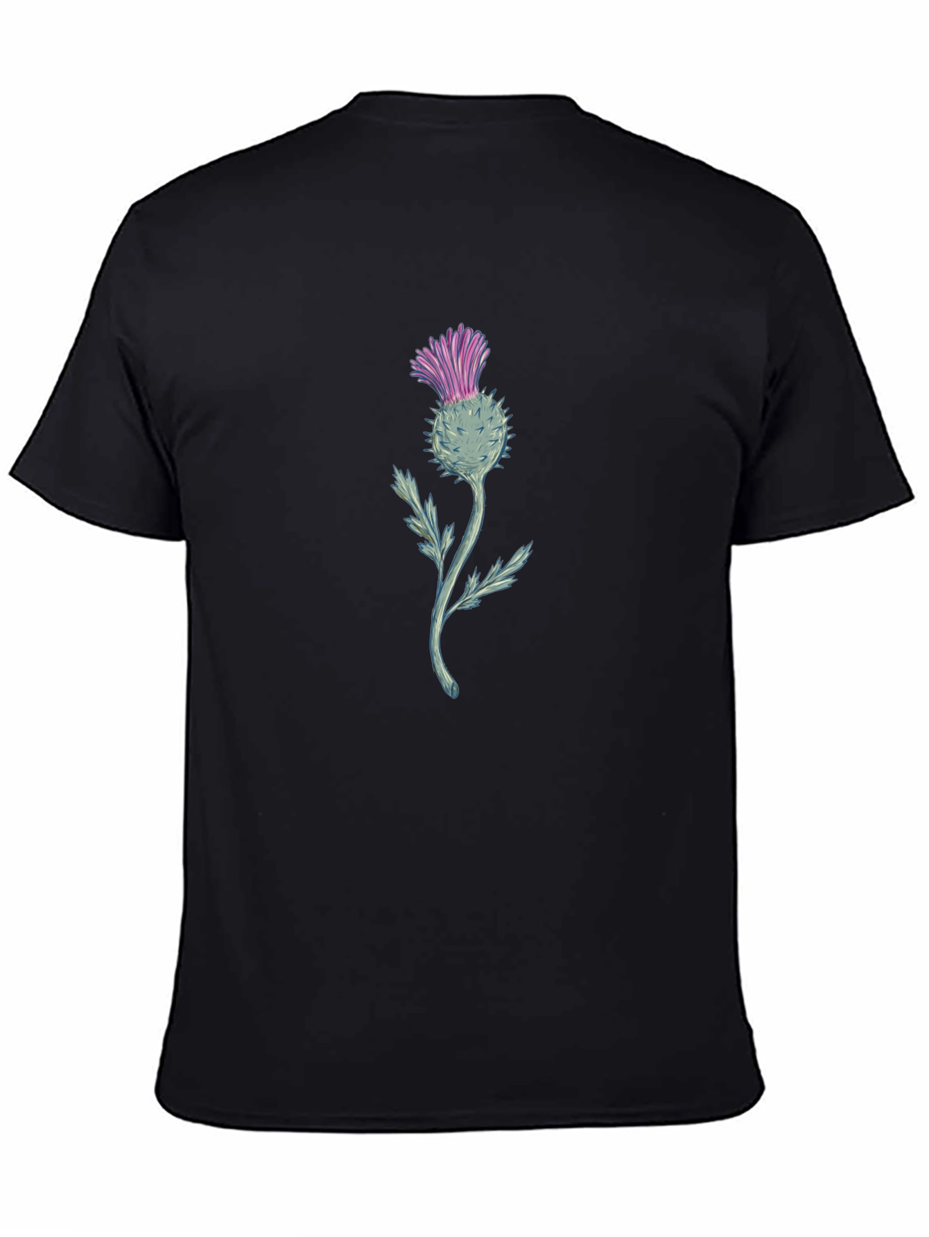 Thistle Graphic Tee - Black Cotton Blend
