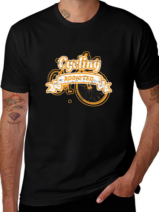 Cycling Addicted T-Shirt - Black