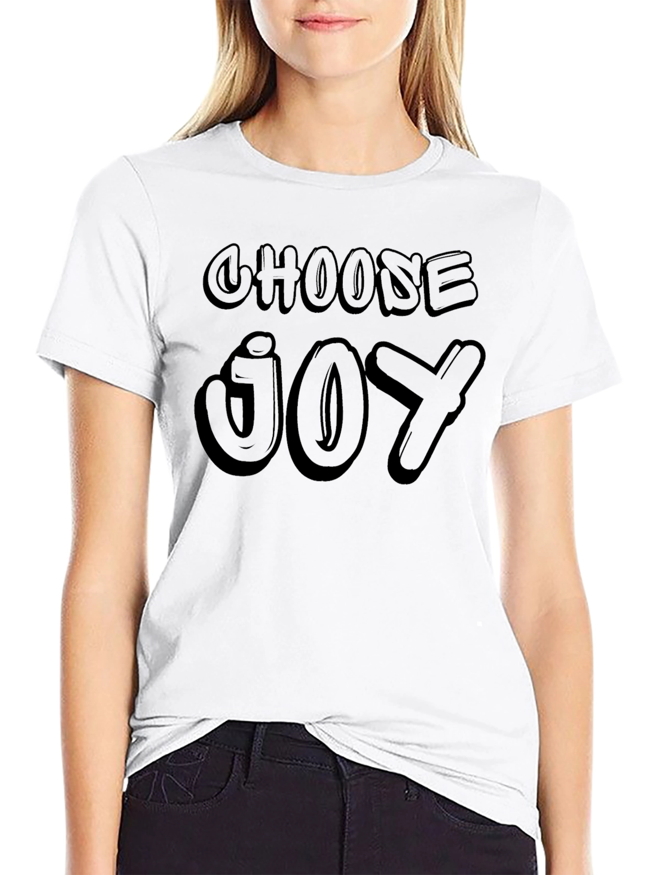 Choose Joy Black Graphic T-Shirt