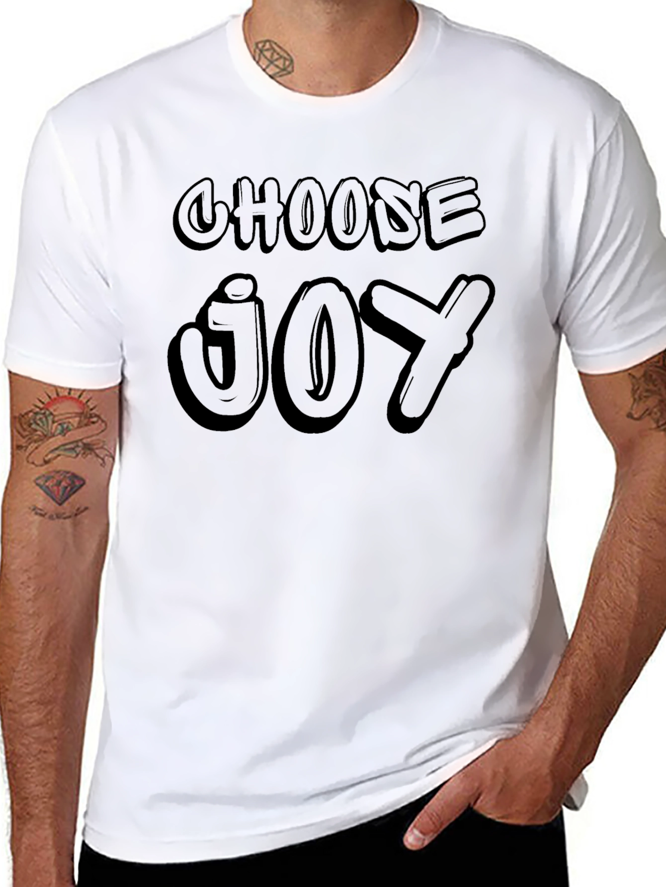 Choose Joy Black Graphic T-Shirt