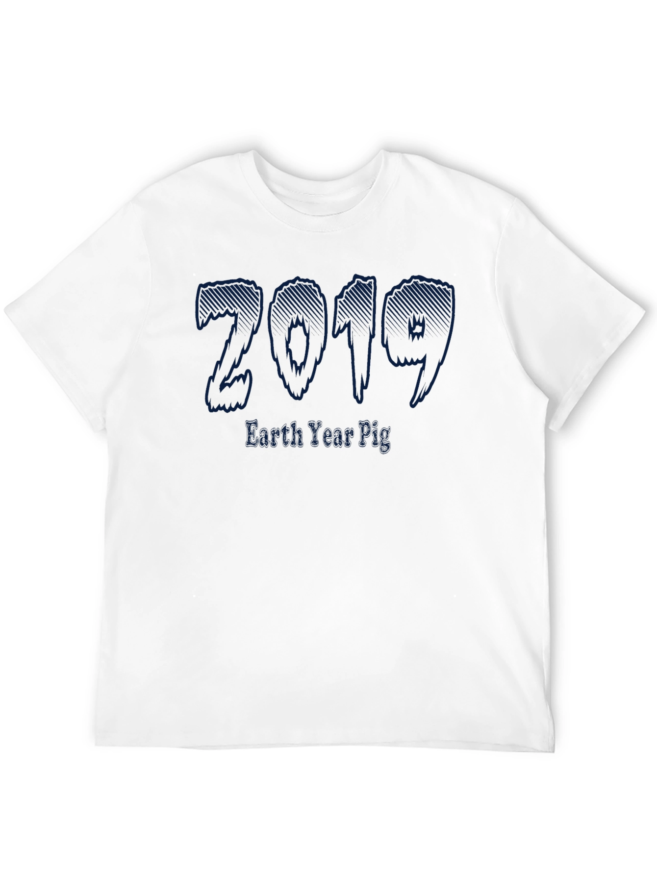 2019 Earth Year Pig Black Graphic T-Shirt