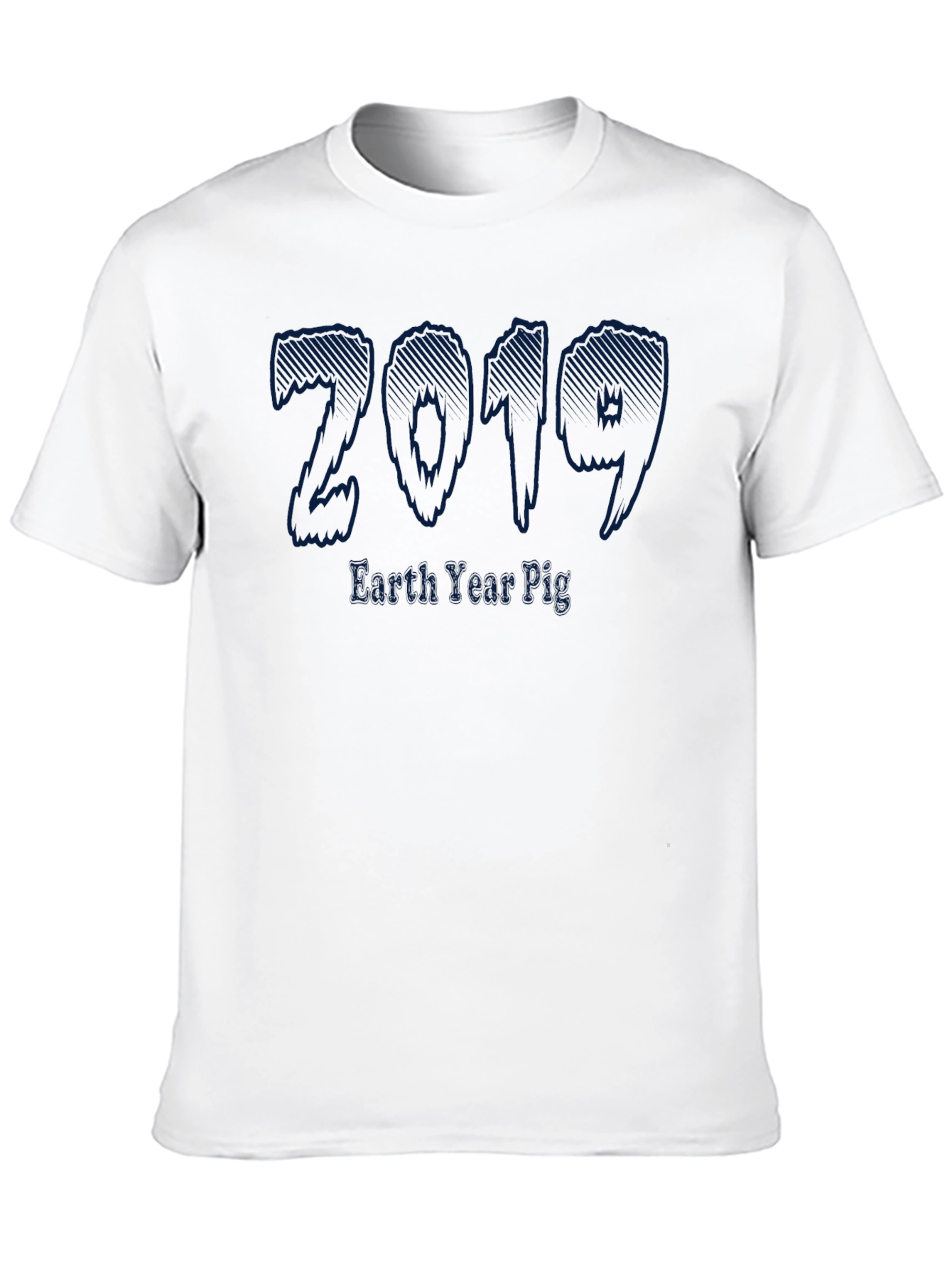 2019 Earth Year Pig Black Graphic T-Shirt