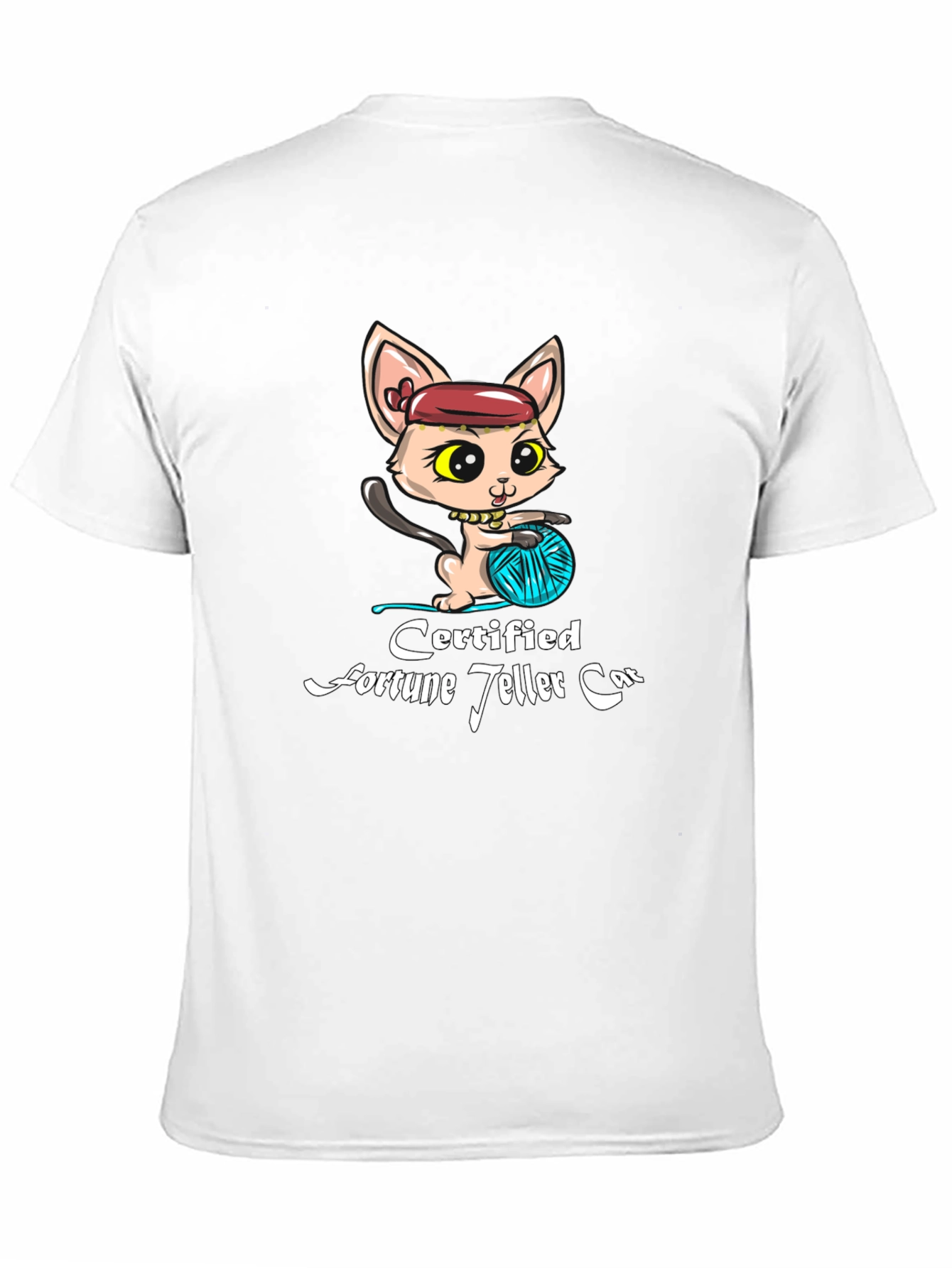 Certified Fortune Teller Cat Black T-Shirt