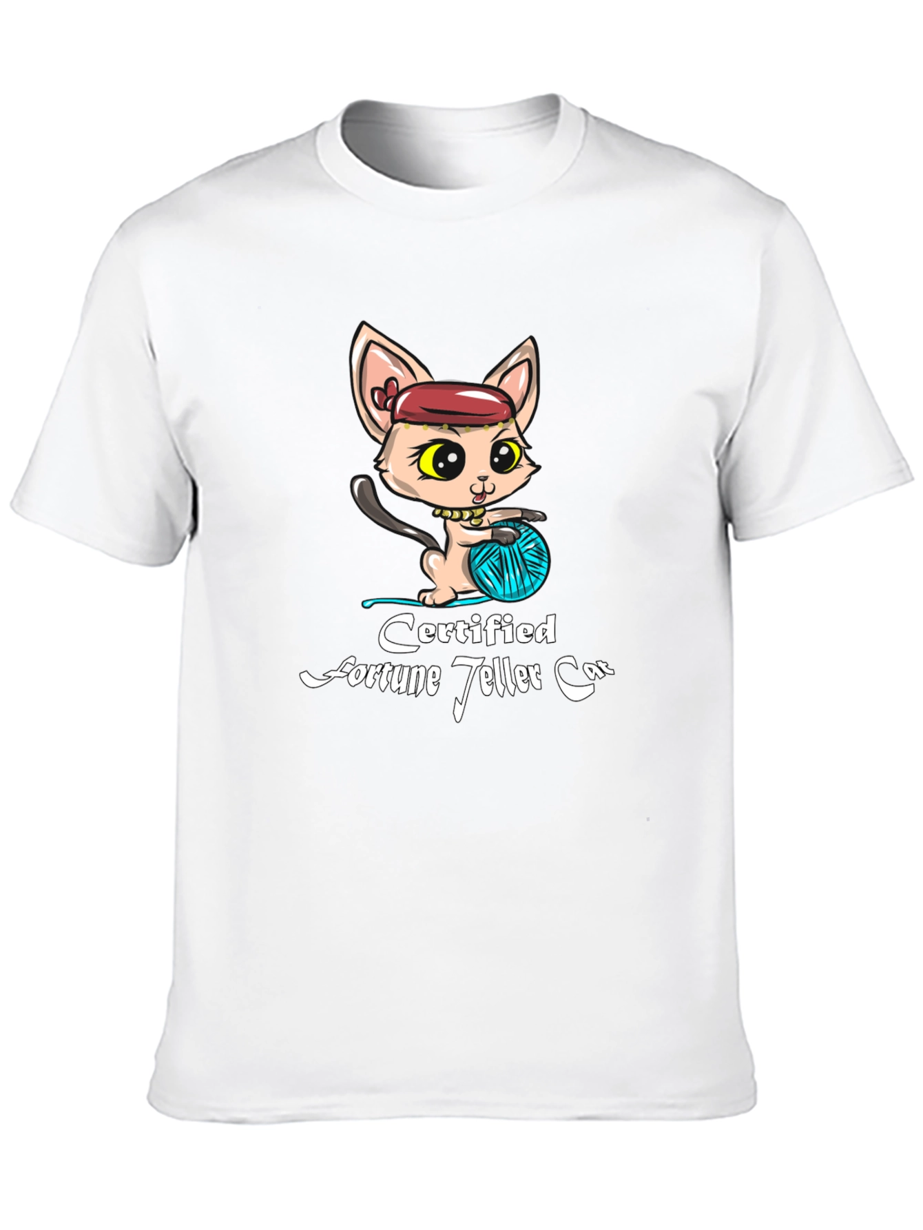 Certified Fortune Teller Cat Black T-Shirt