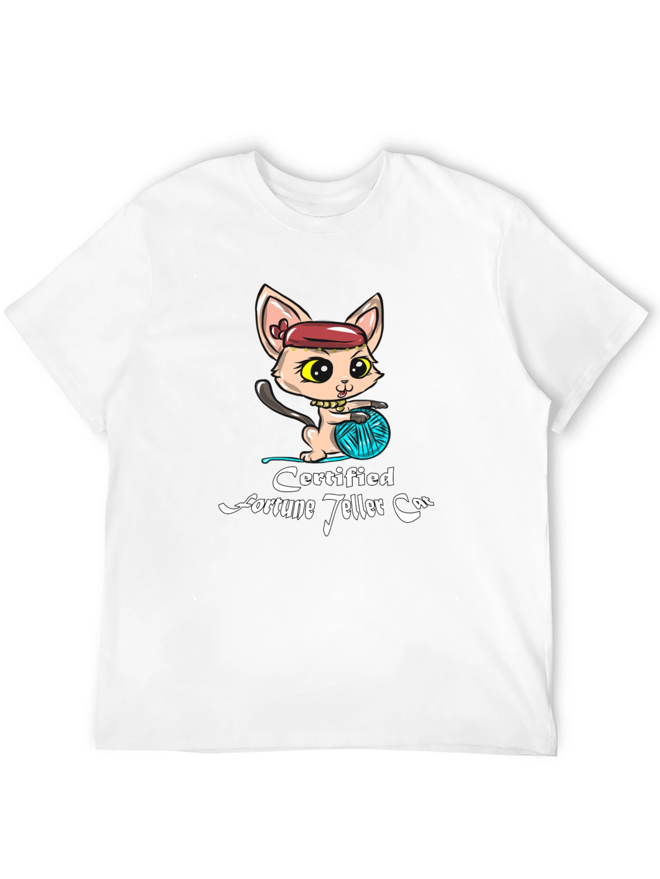 Certified Fortune Teller Cat Black T-Shirt