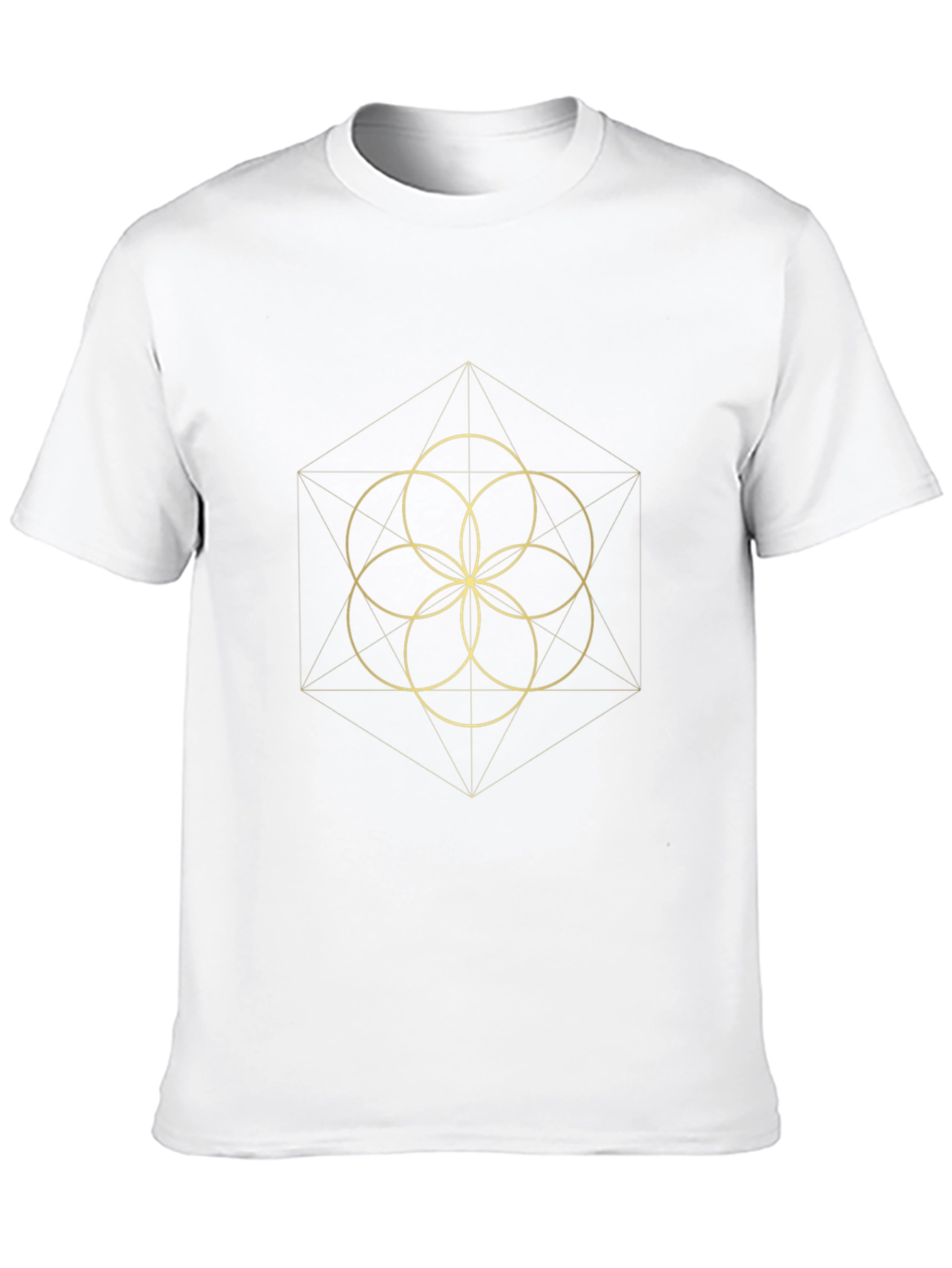 Sacred Geometry Flower of Life Mens Black T-Shirt