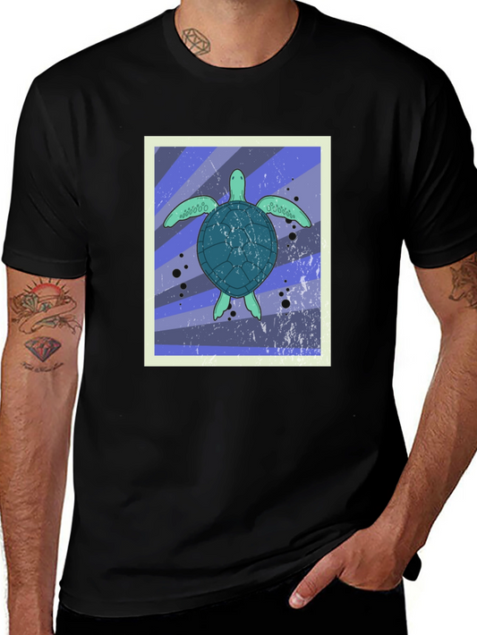Turtle Graphic Tee - Vintage Style