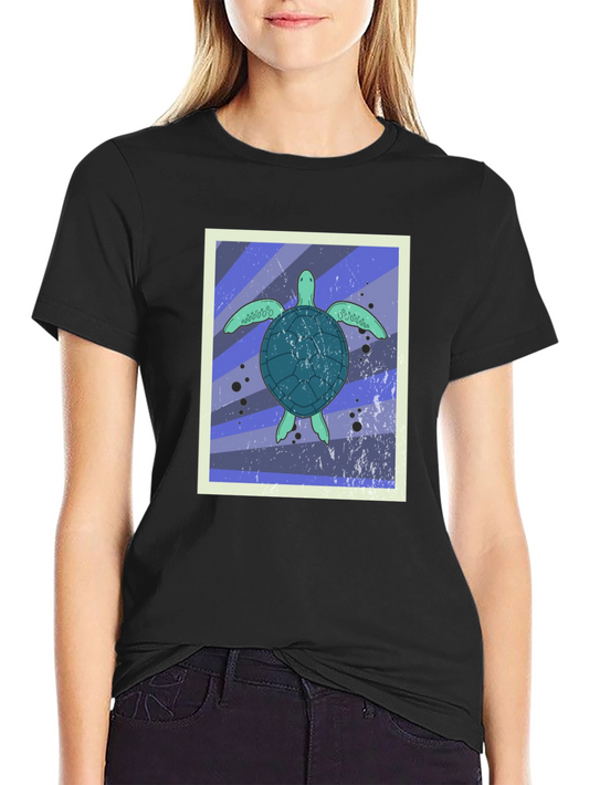 Turtle Graphic Tee - Vintage Style