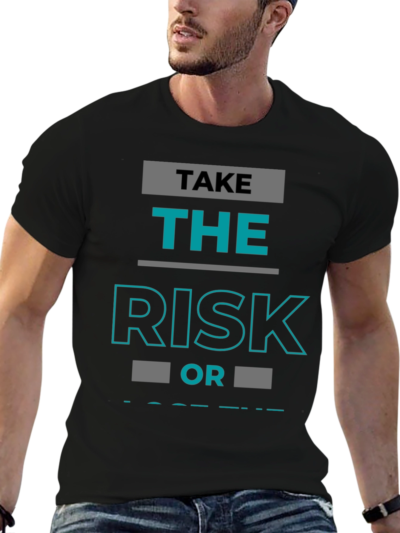 Take The Risk Graphic T-Shirt - Black