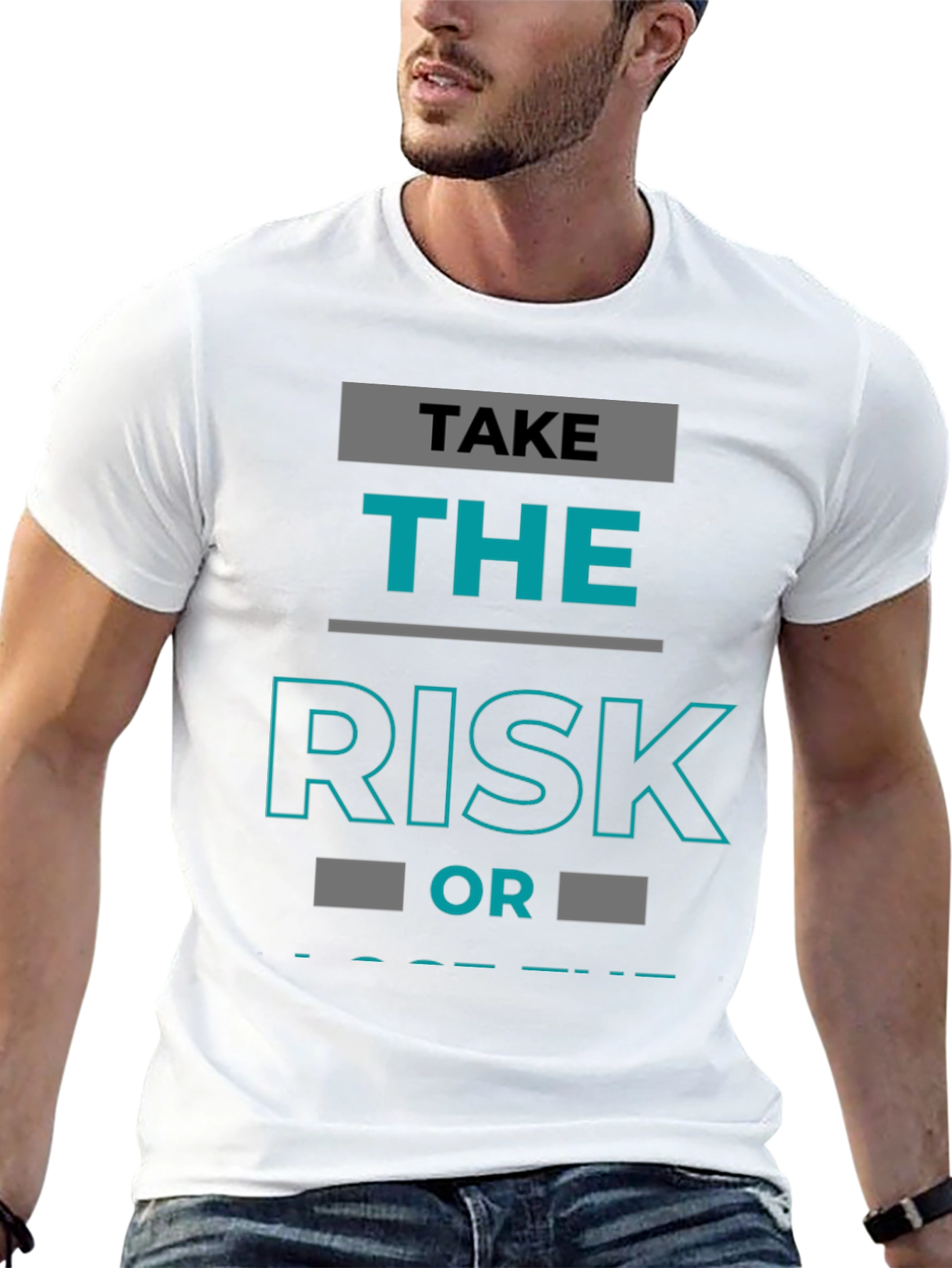 Take The Risk Graphic T-Shirt - Black