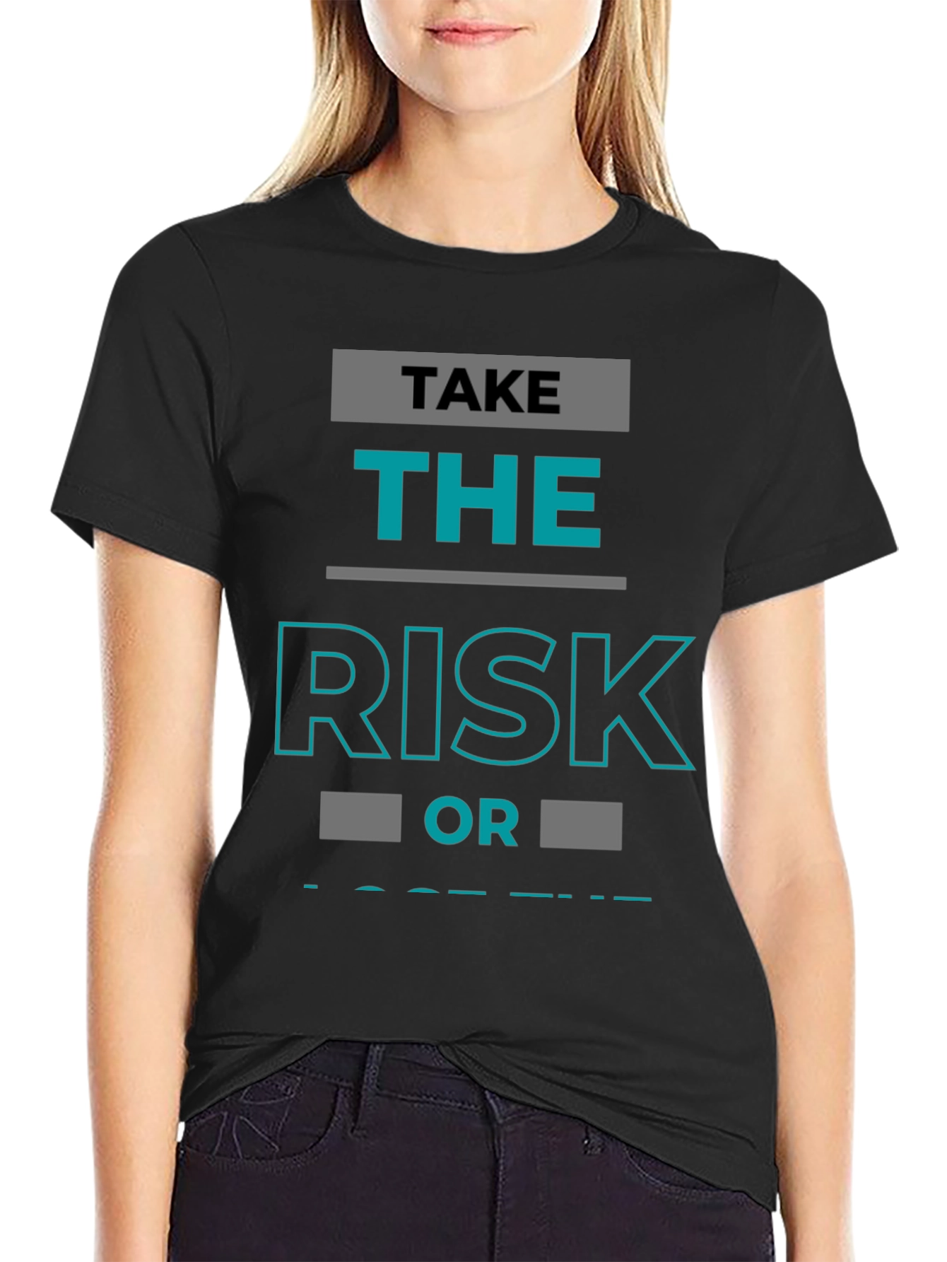 Take The Risk Graphic T-Shirt - Black
