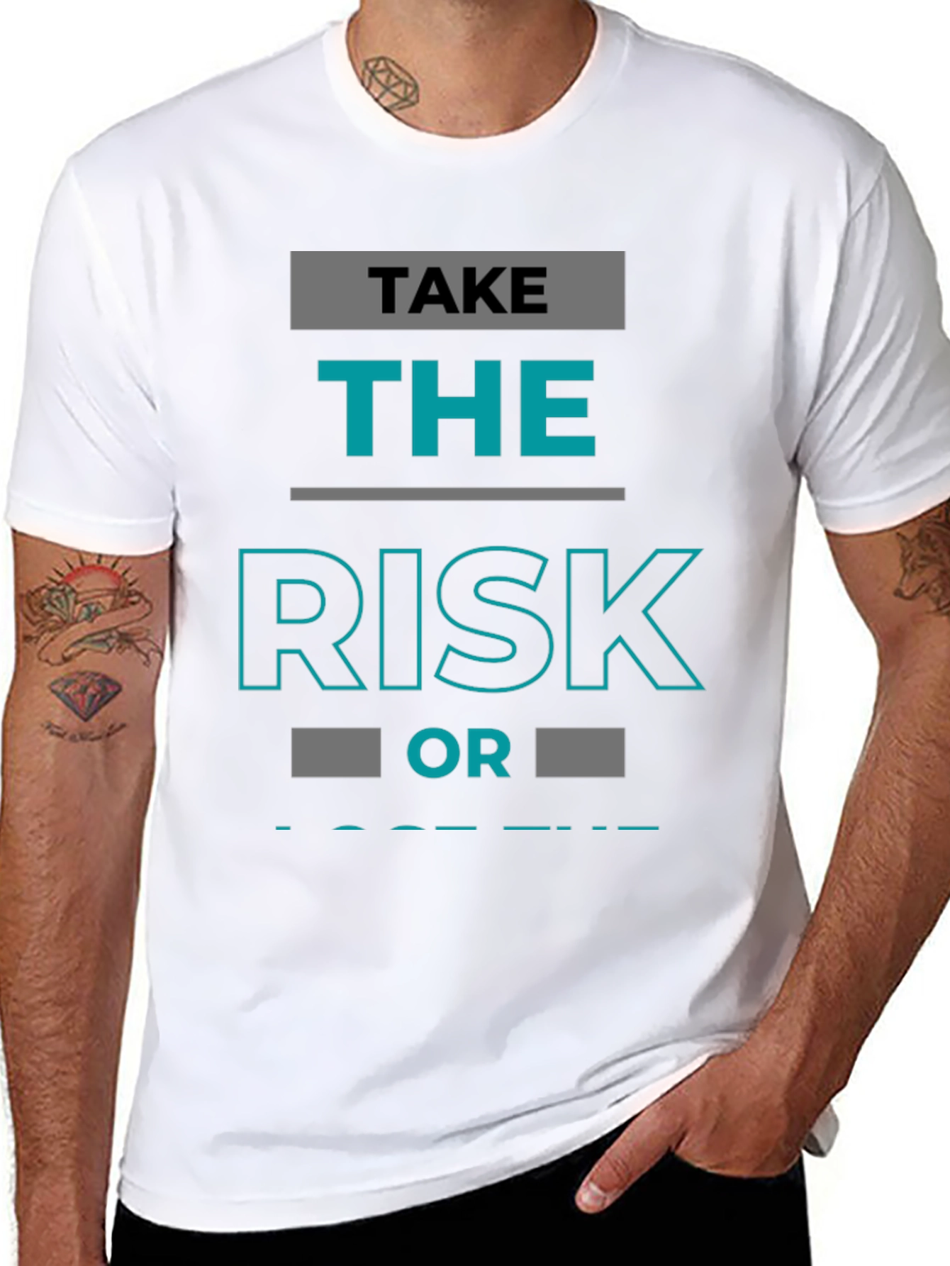 Take The Risk Graphic T-Shirt - Black