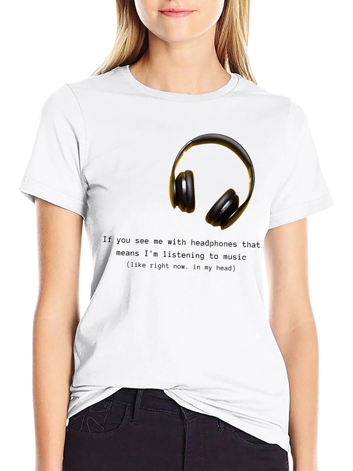 Headphones Music T-Shirt - Funny Graphic Tee