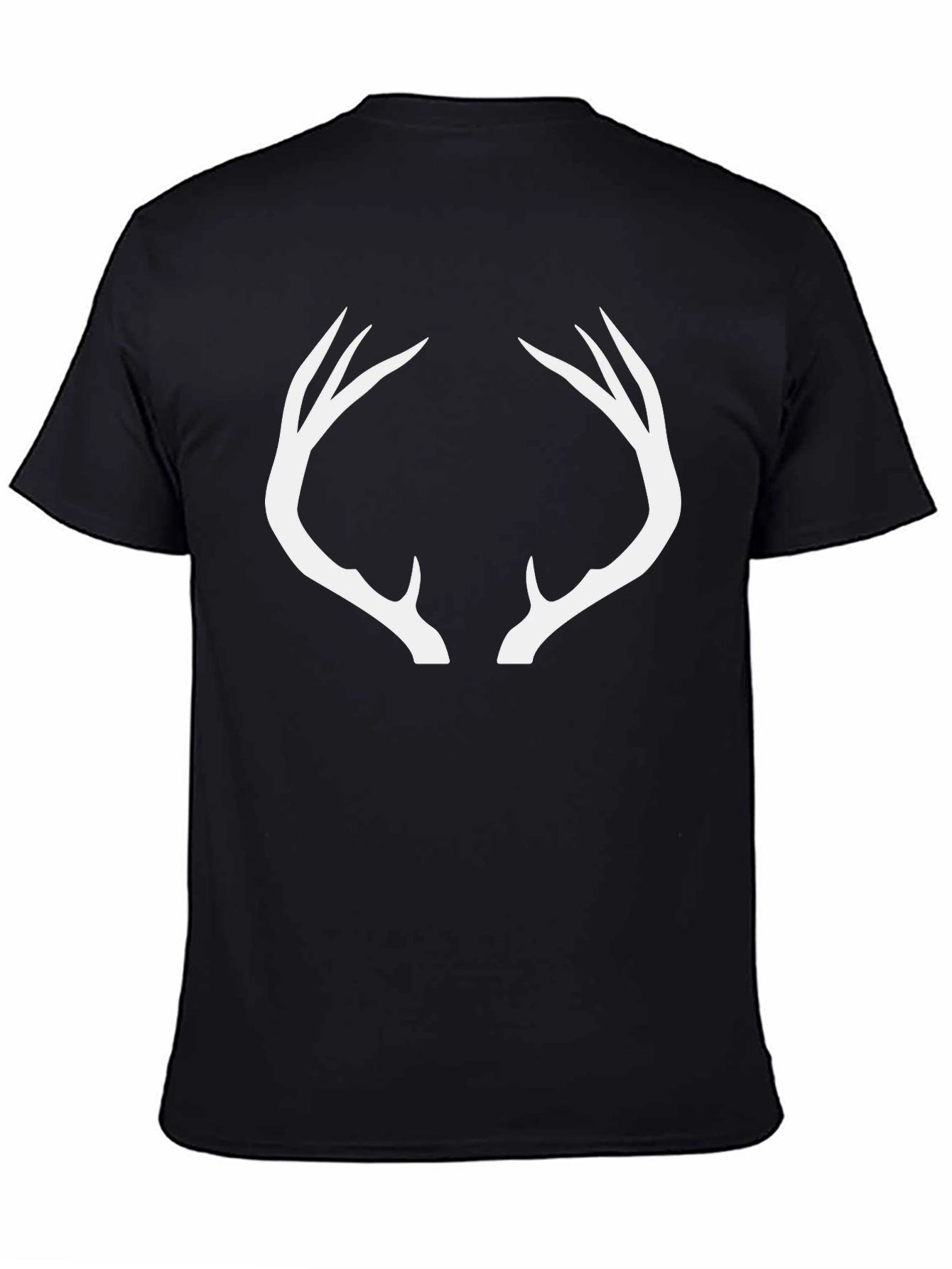 Antler Graphic Tee - Black Cotton Casual Shirt
