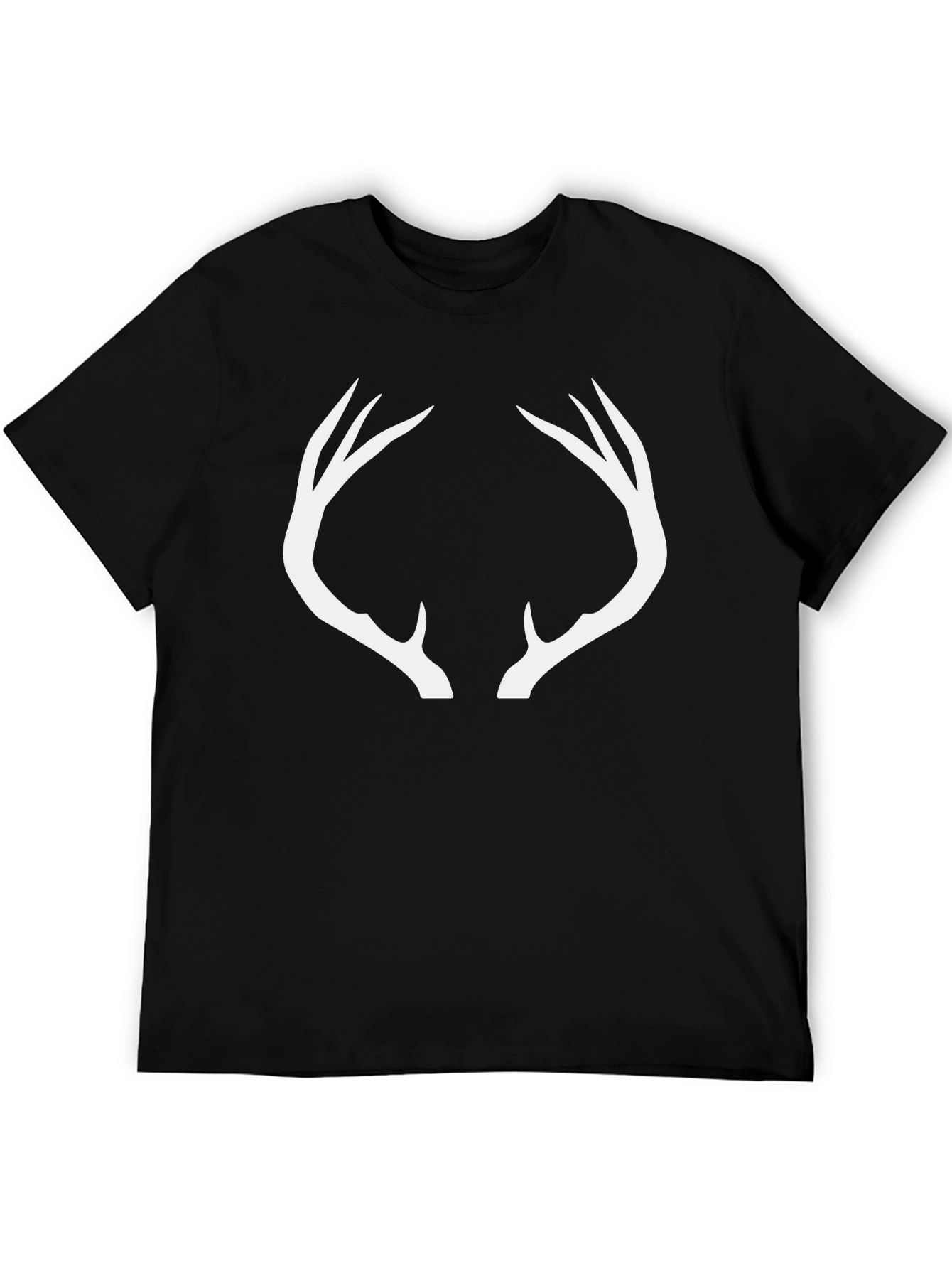 Antler Graphic Tee - Black Cotton Casual Shirt
